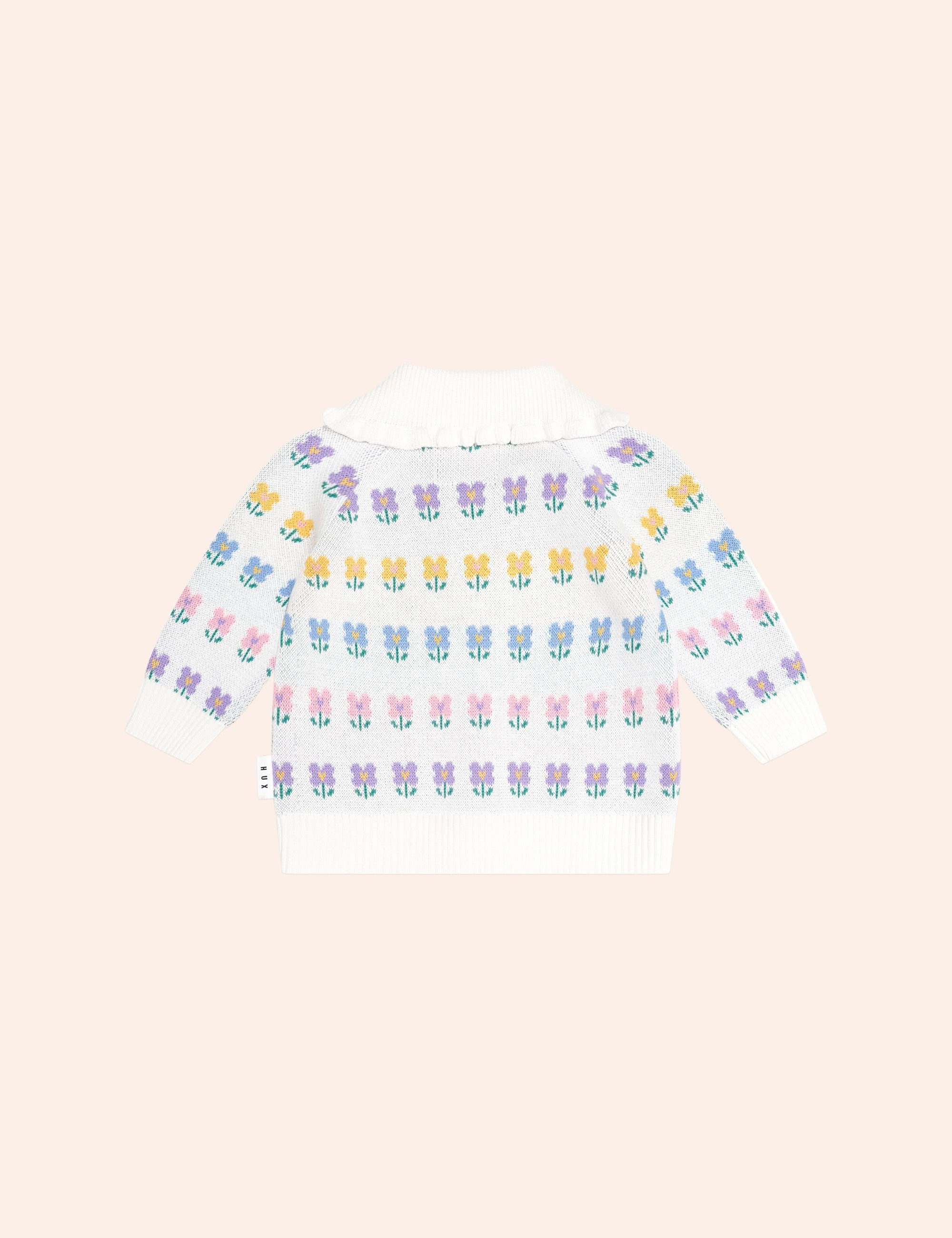 Flower Fields Collar Cardi KNIT CARDI Huxbaby Shopify