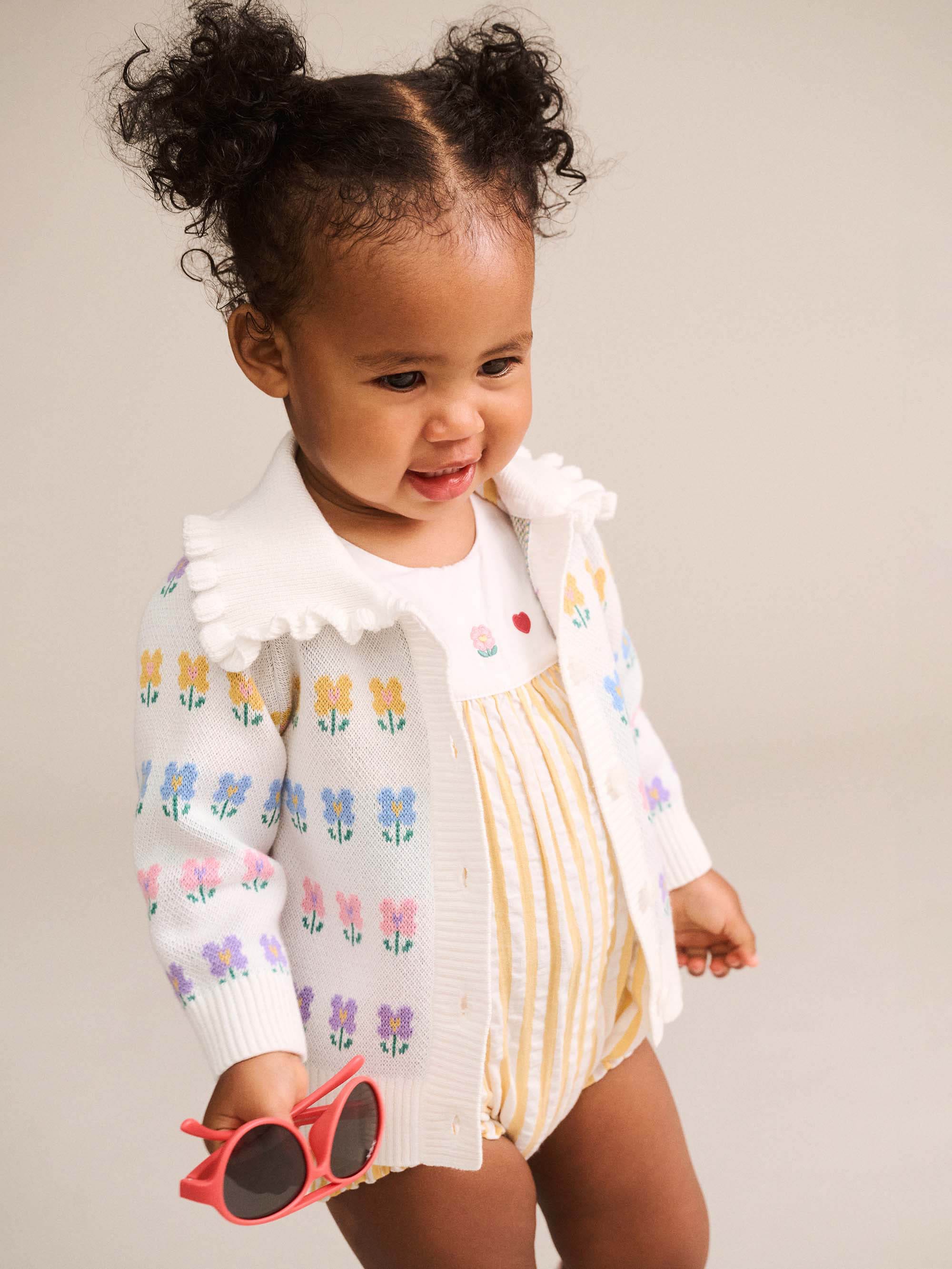 Flower Fields Collar Cardi KNIT CARDI Huxbaby Shopify