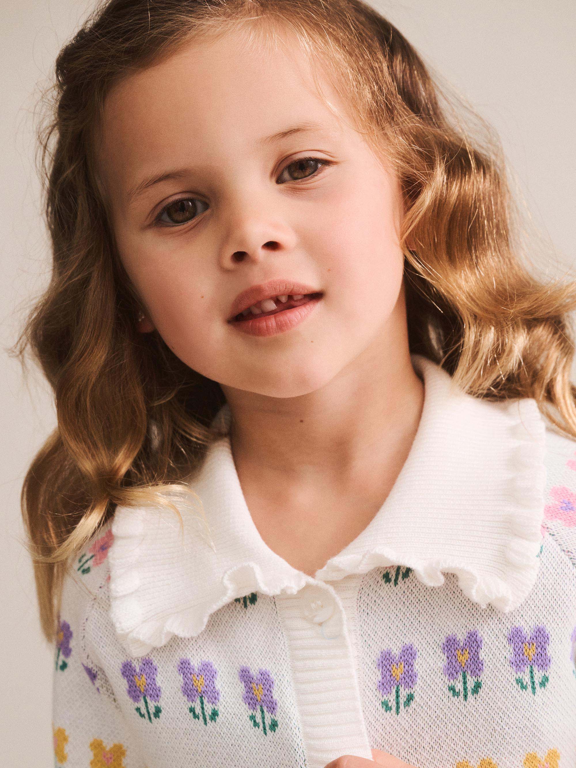 Flower Fields Collar Cardi KNIT CARDI Huxbaby Shopify