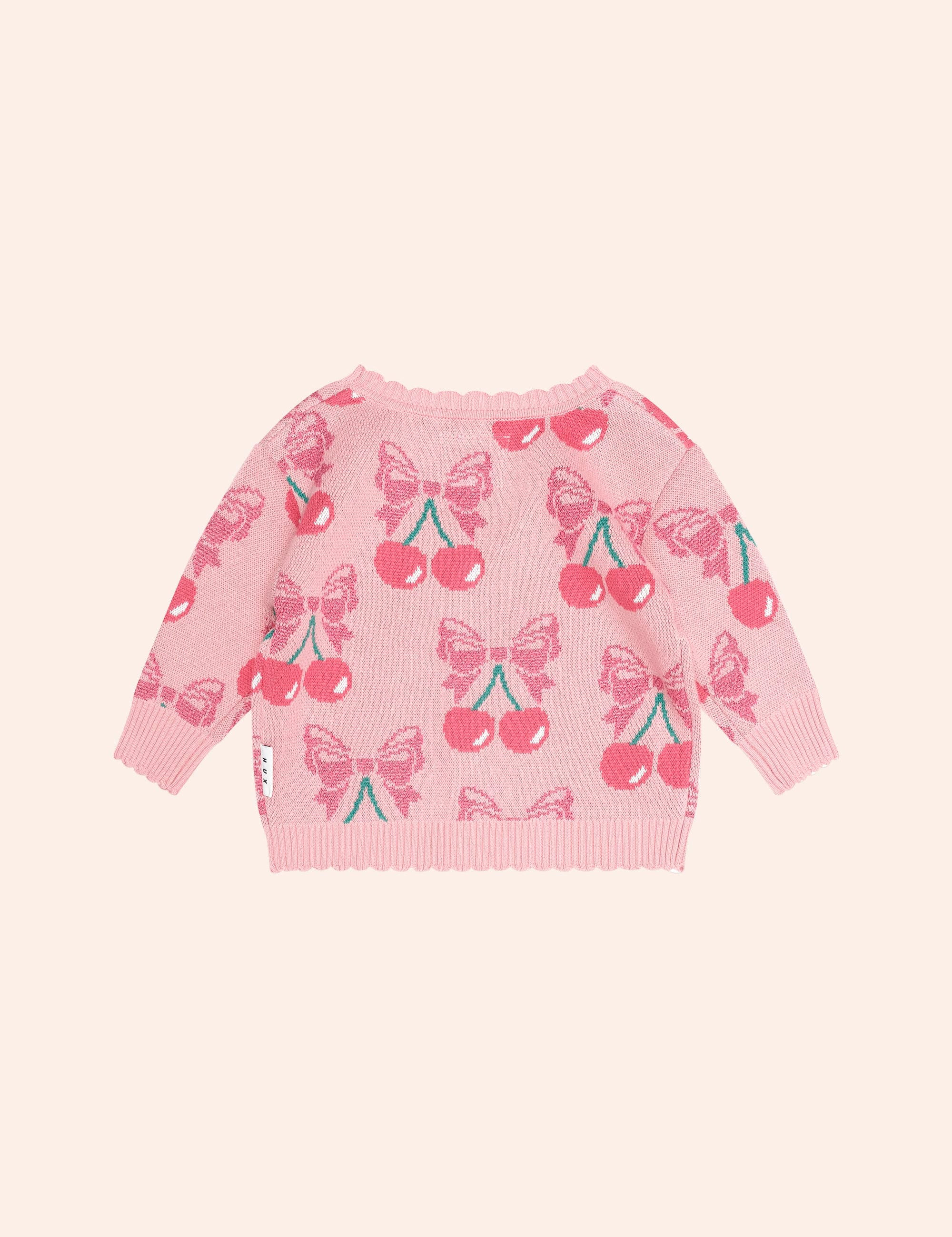 Cherry Bow Cardi KNIT CARDI Huxbaby Shopify