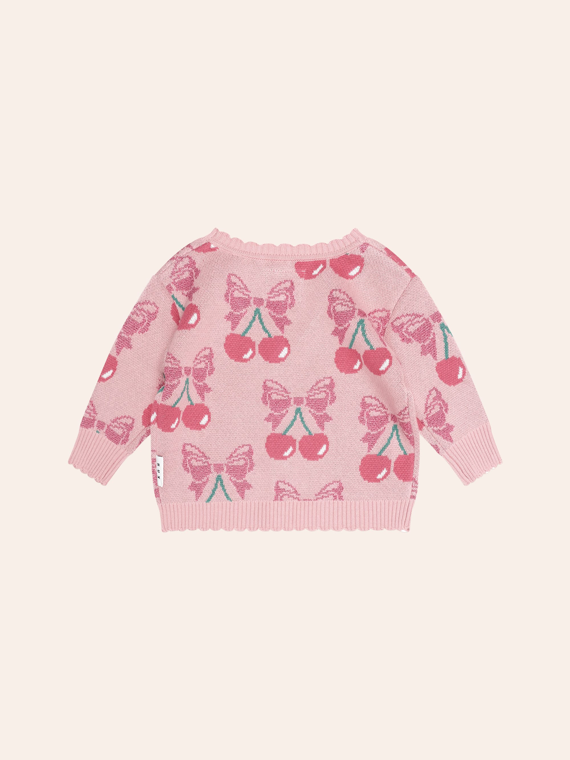 Cherry Bow Cardi KNIT CARDI Huxbaby Shopify