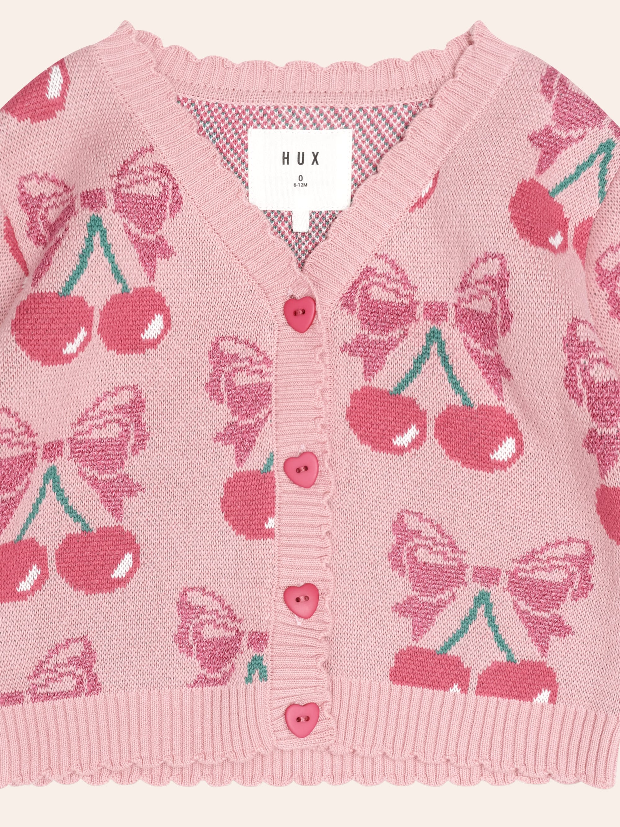 Cherry Bow Cardi KNIT CARDI Huxbaby Shopify