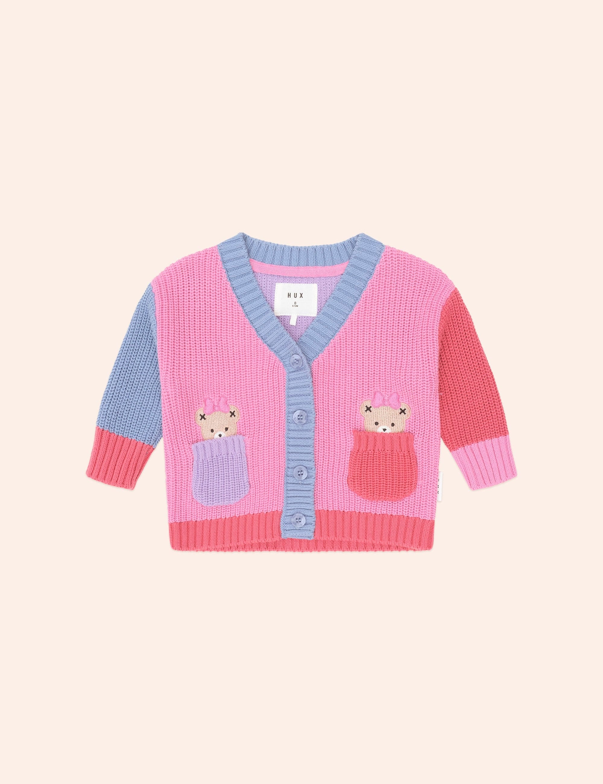 Colour Block Huxette Cardi KNIT CARDI Huxbaby