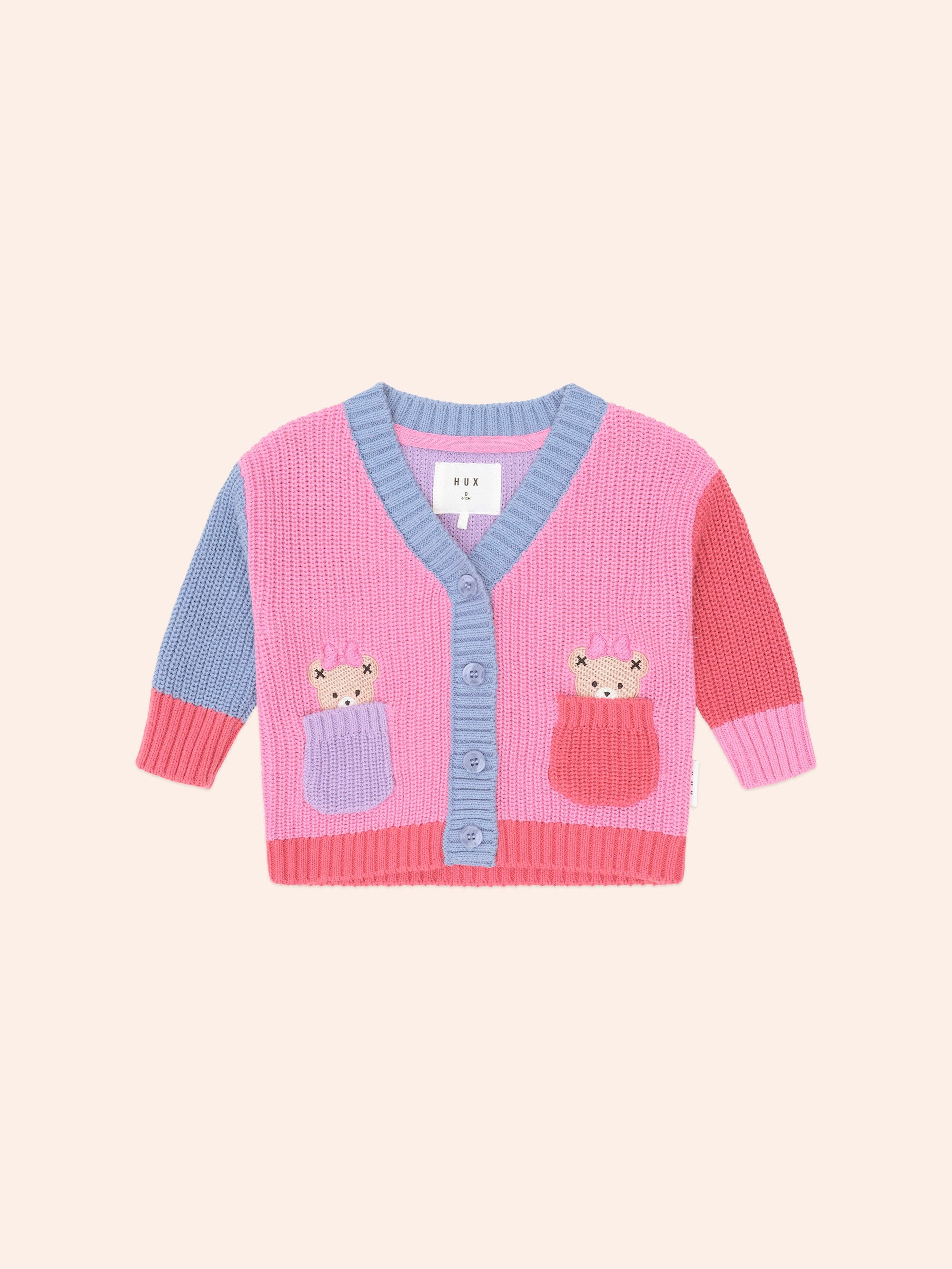 Colour Block Huxette Cardi KNIT CARDI Huxbaby