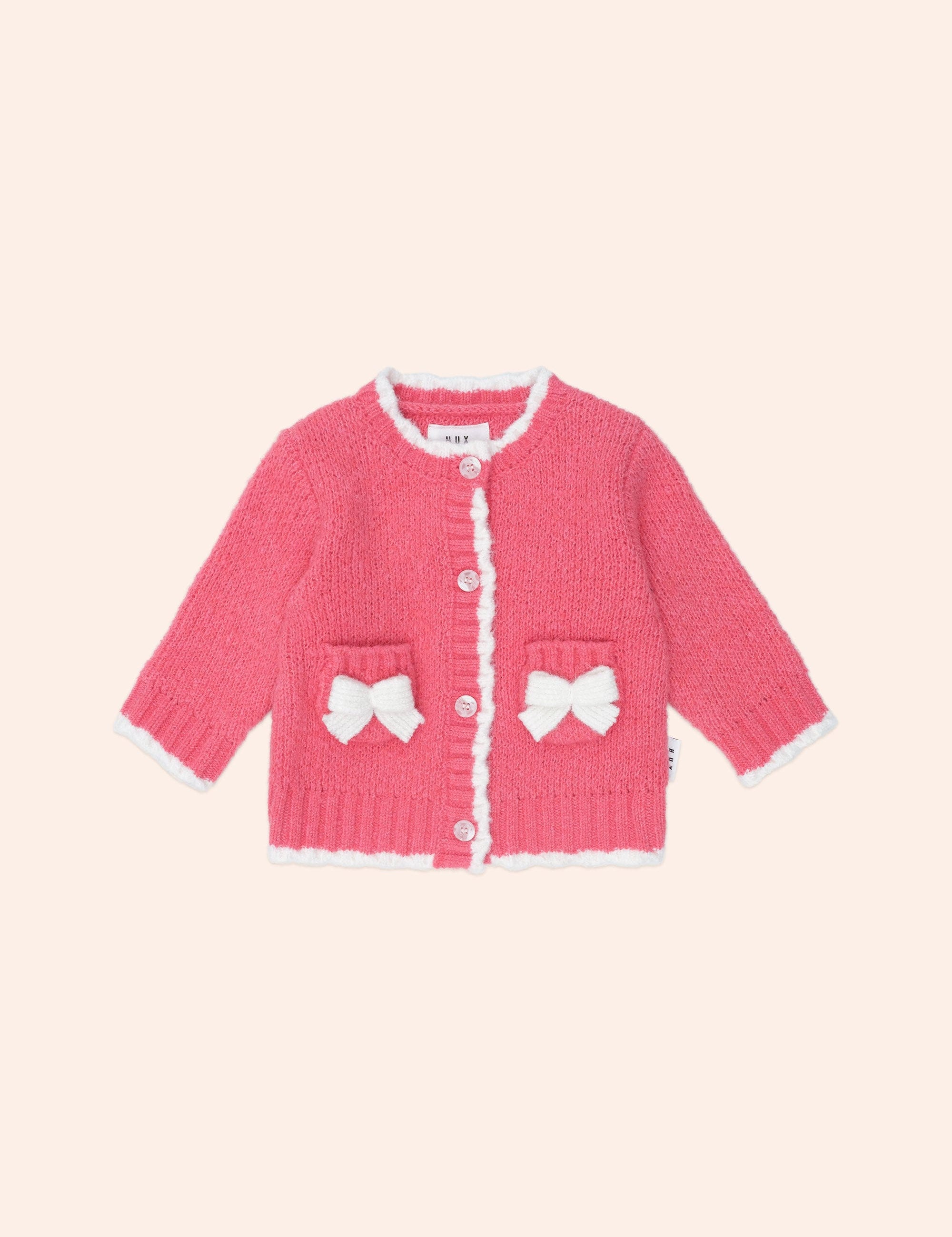 Crochet Bow Cardi KNIT CARDI Huxbaby