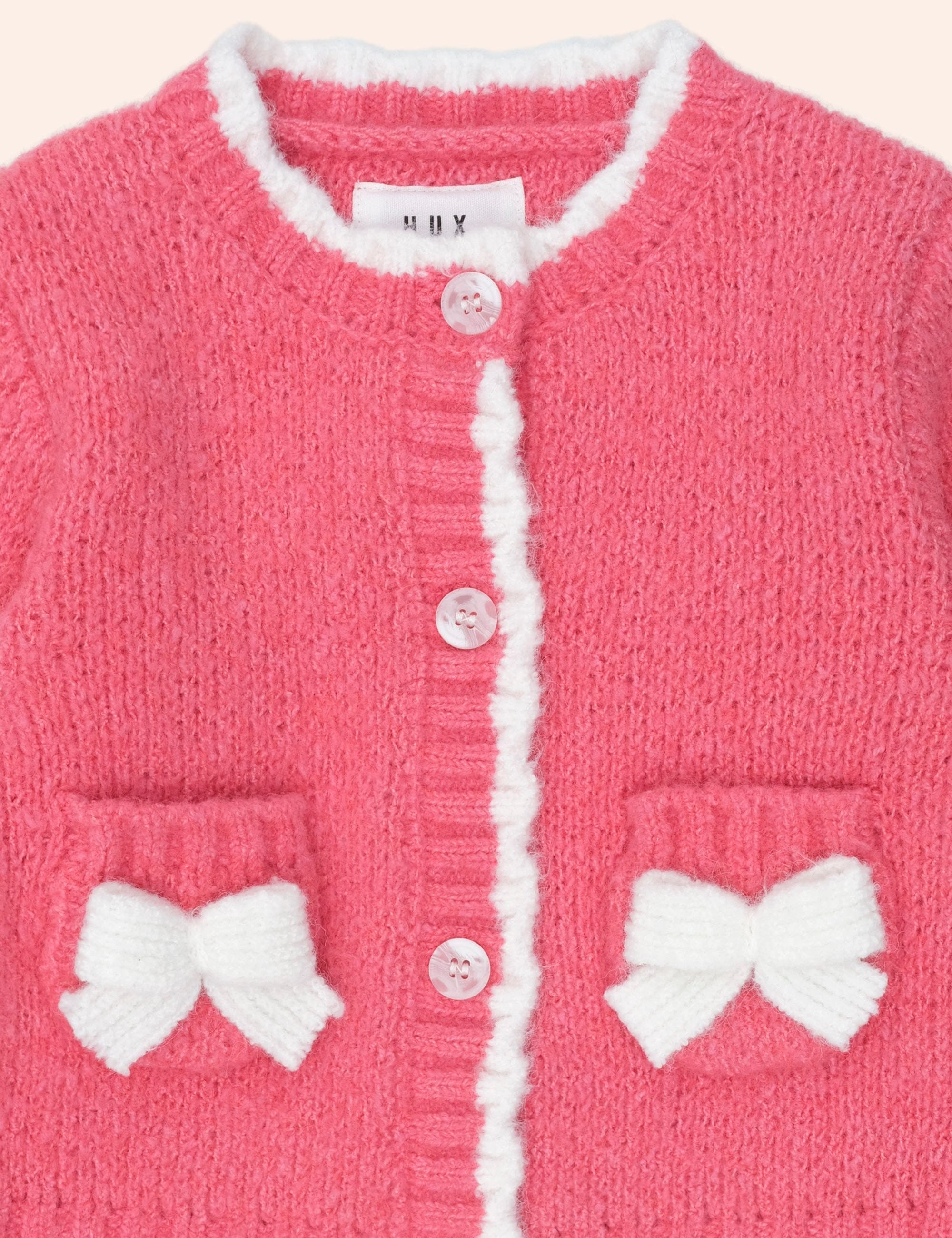 Crochet Bow Cardi KNIT CARDI Huxbaby