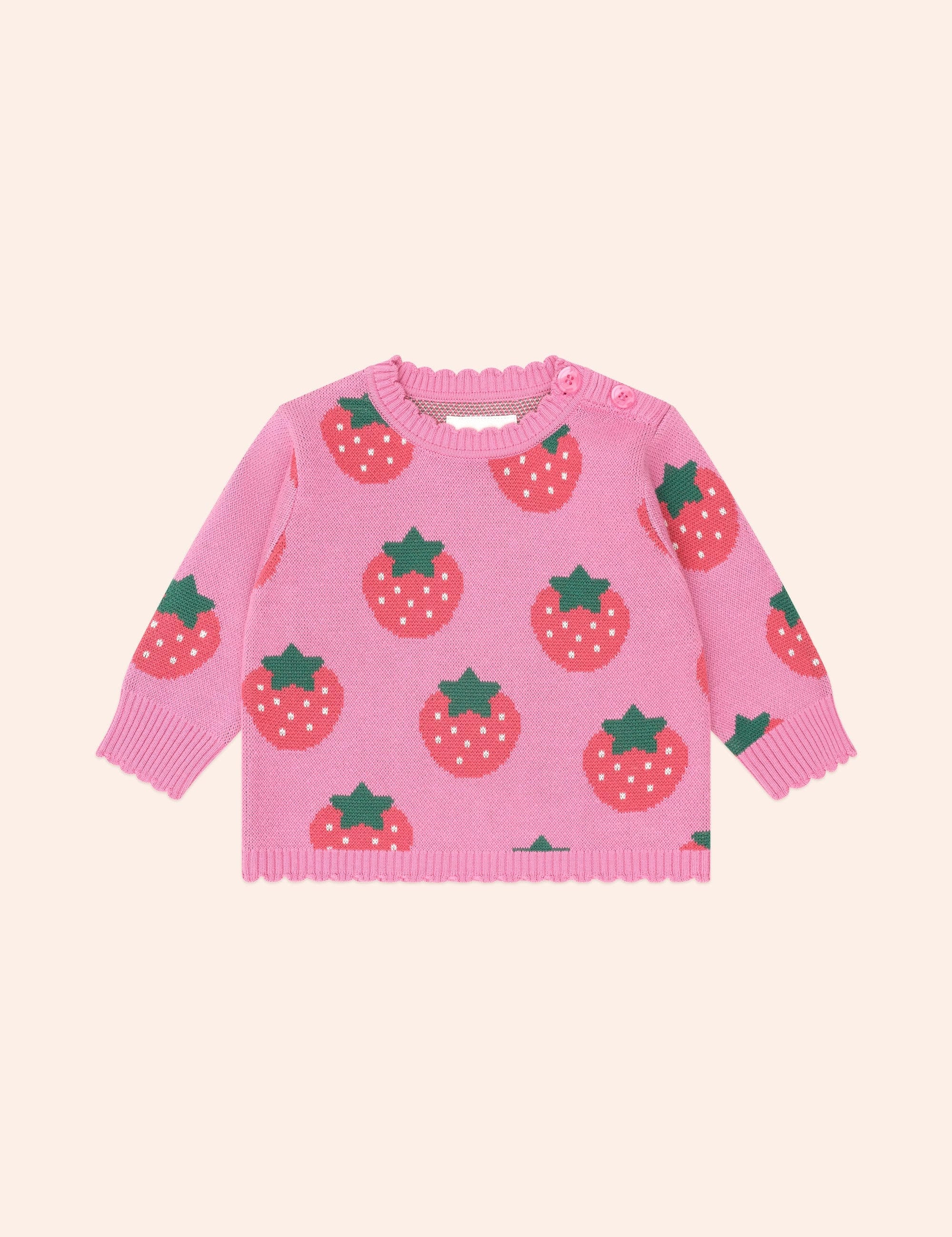 Strawberry Fields Forever Pullover KNIT JUMPER Huxbaby