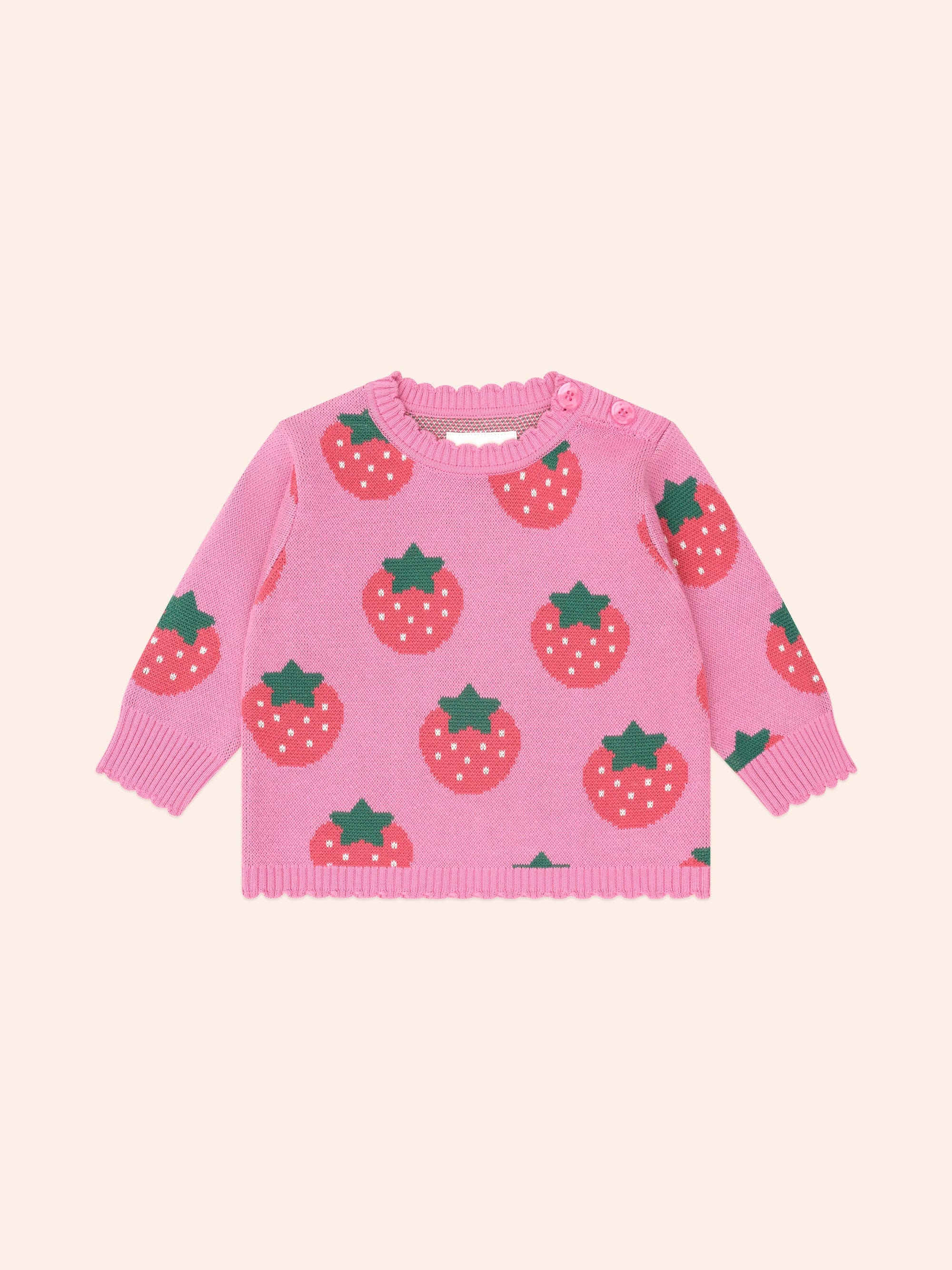 Strawberry Fields Forever Pullover KNIT JUMPER Huxbaby
