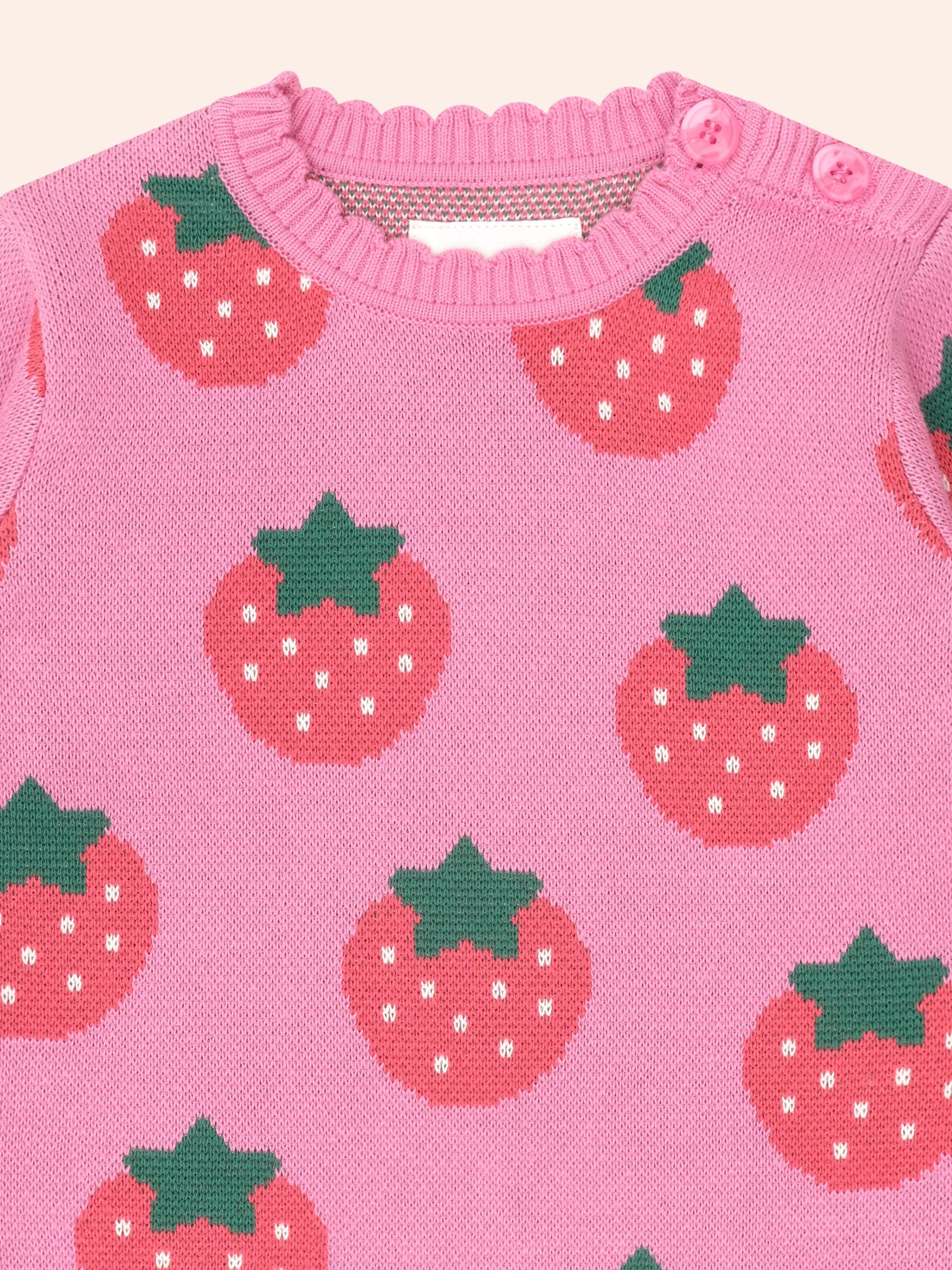 Strawberry Fields Forever Pullover KNIT JUMPER Huxbaby