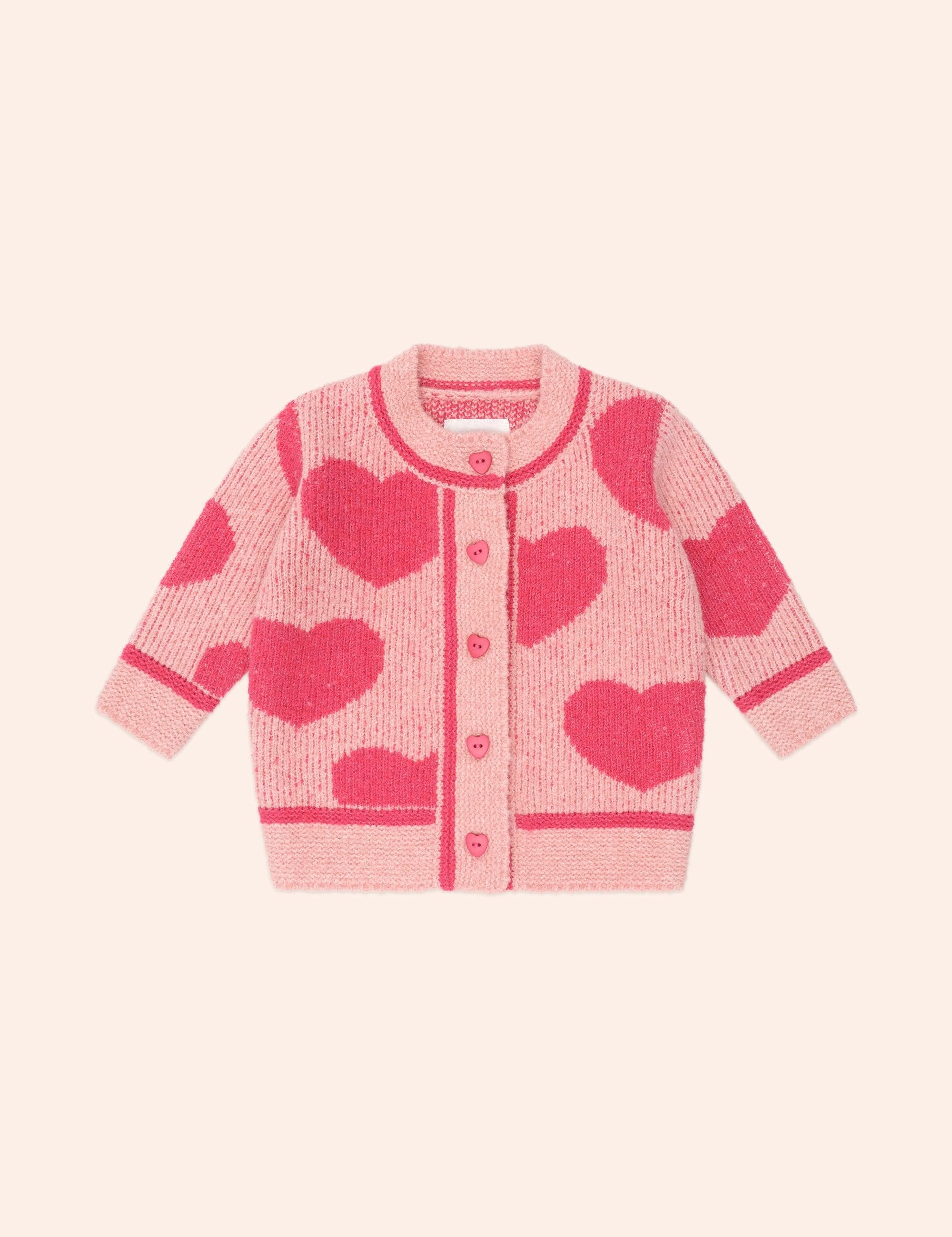 Heart Tipped Cardi KNIT CARDI Huxbaby