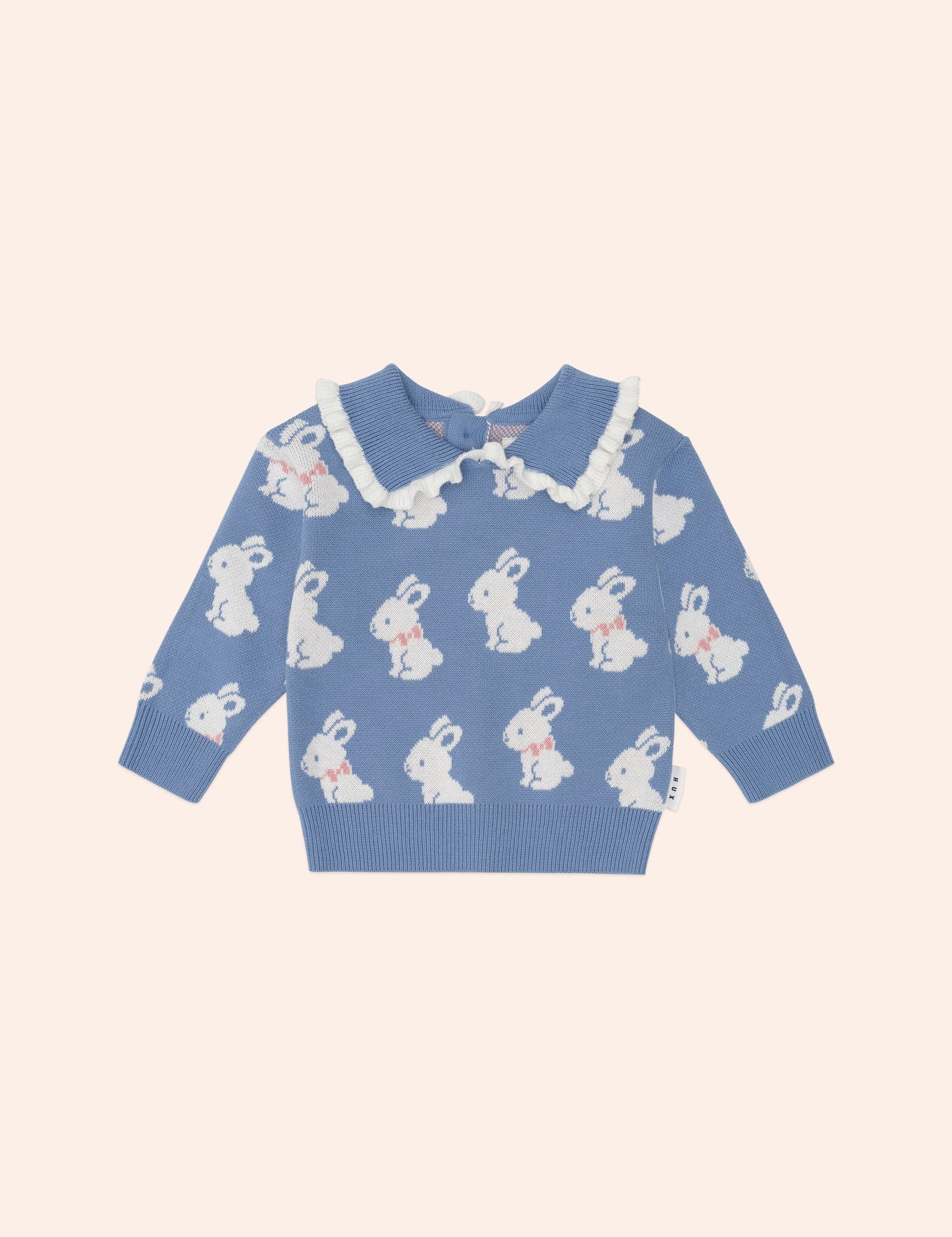 Bunny Field Frill Collar Pullover KNIT JUMPER Huxbaby