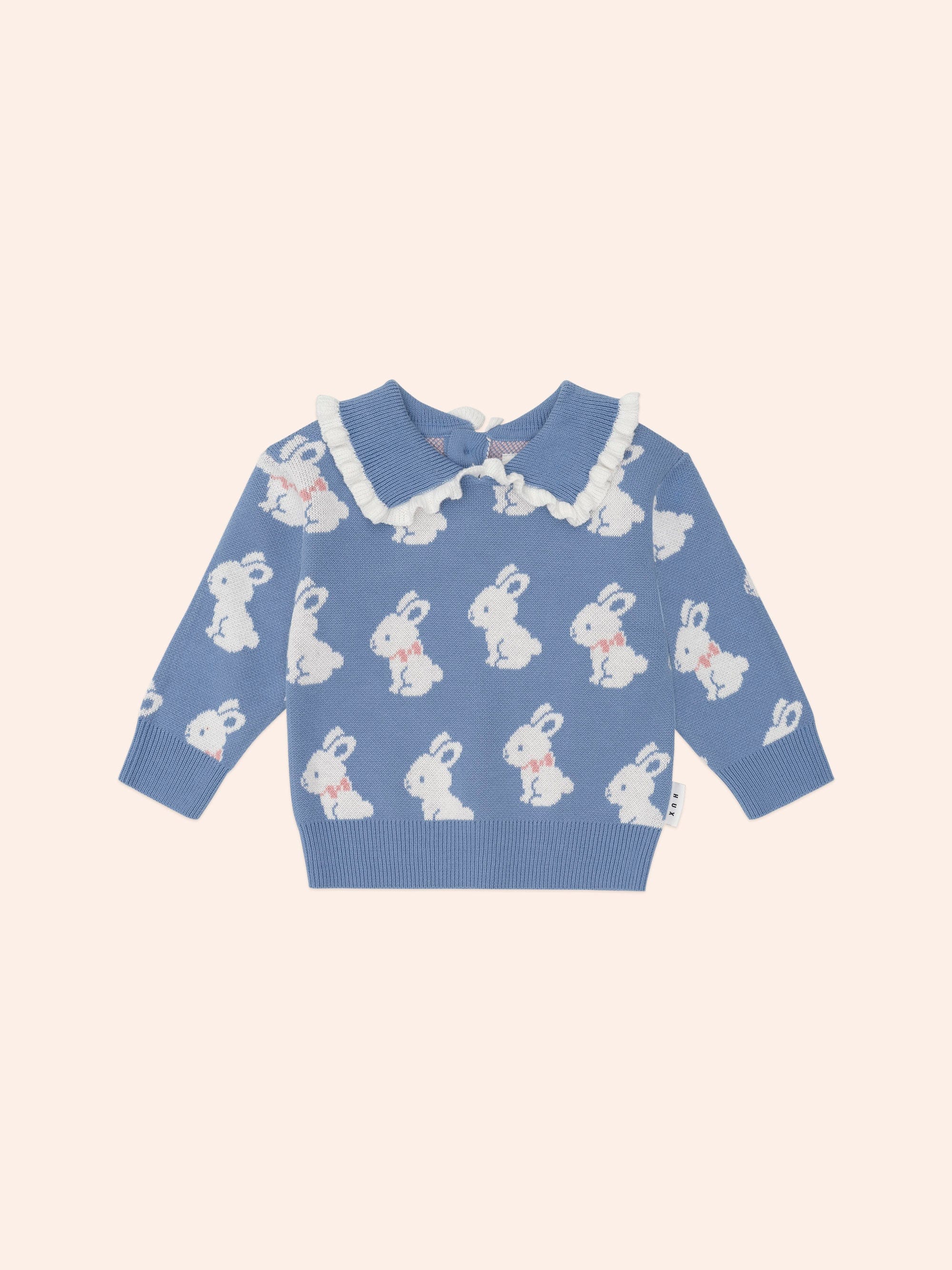 Bunny Field Frill Collar Pullover KNIT JUMPER Huxbaby
