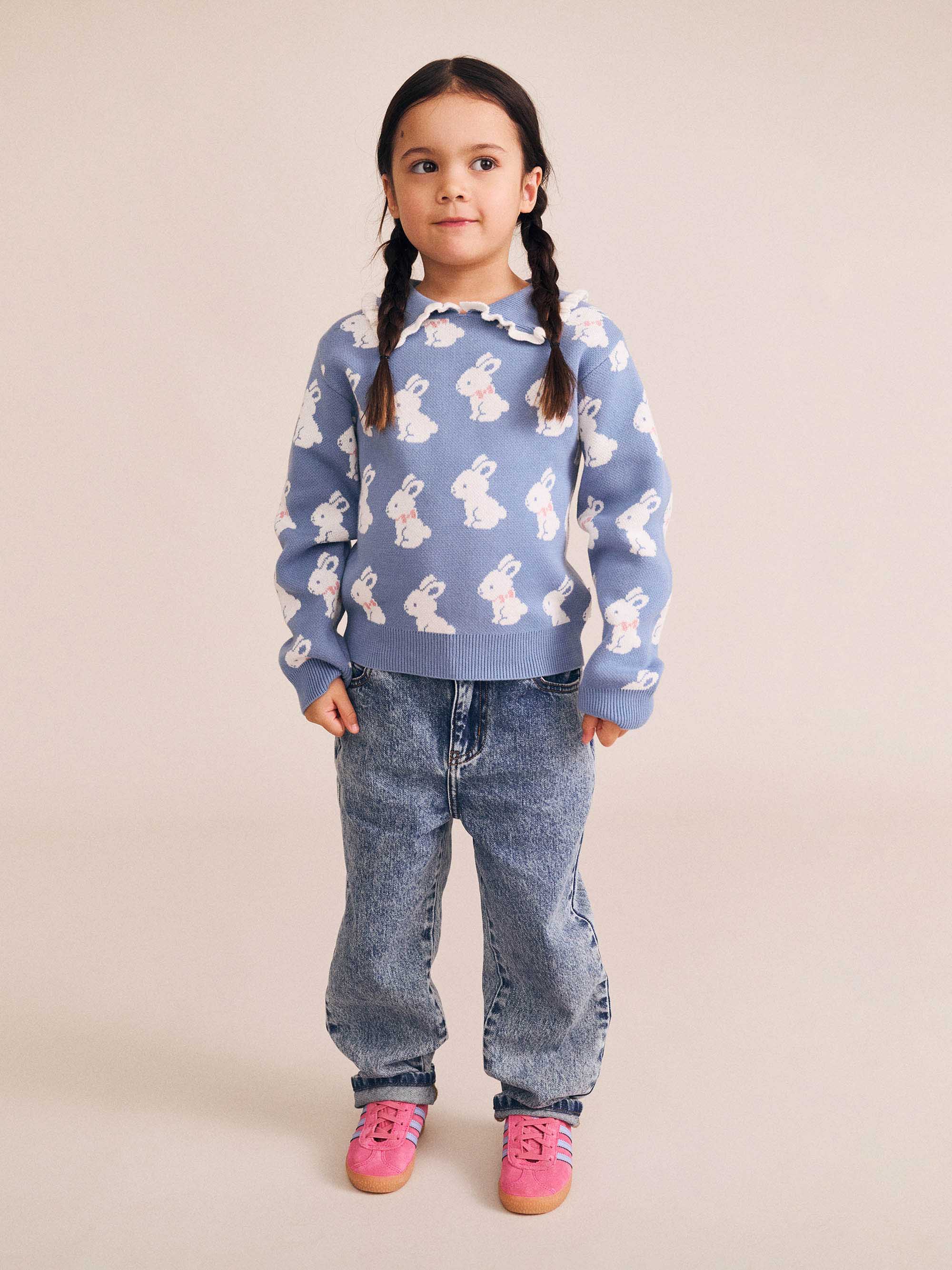 Bunny Field Frill Collar Pullover KNIT JUMPER Huxbaby