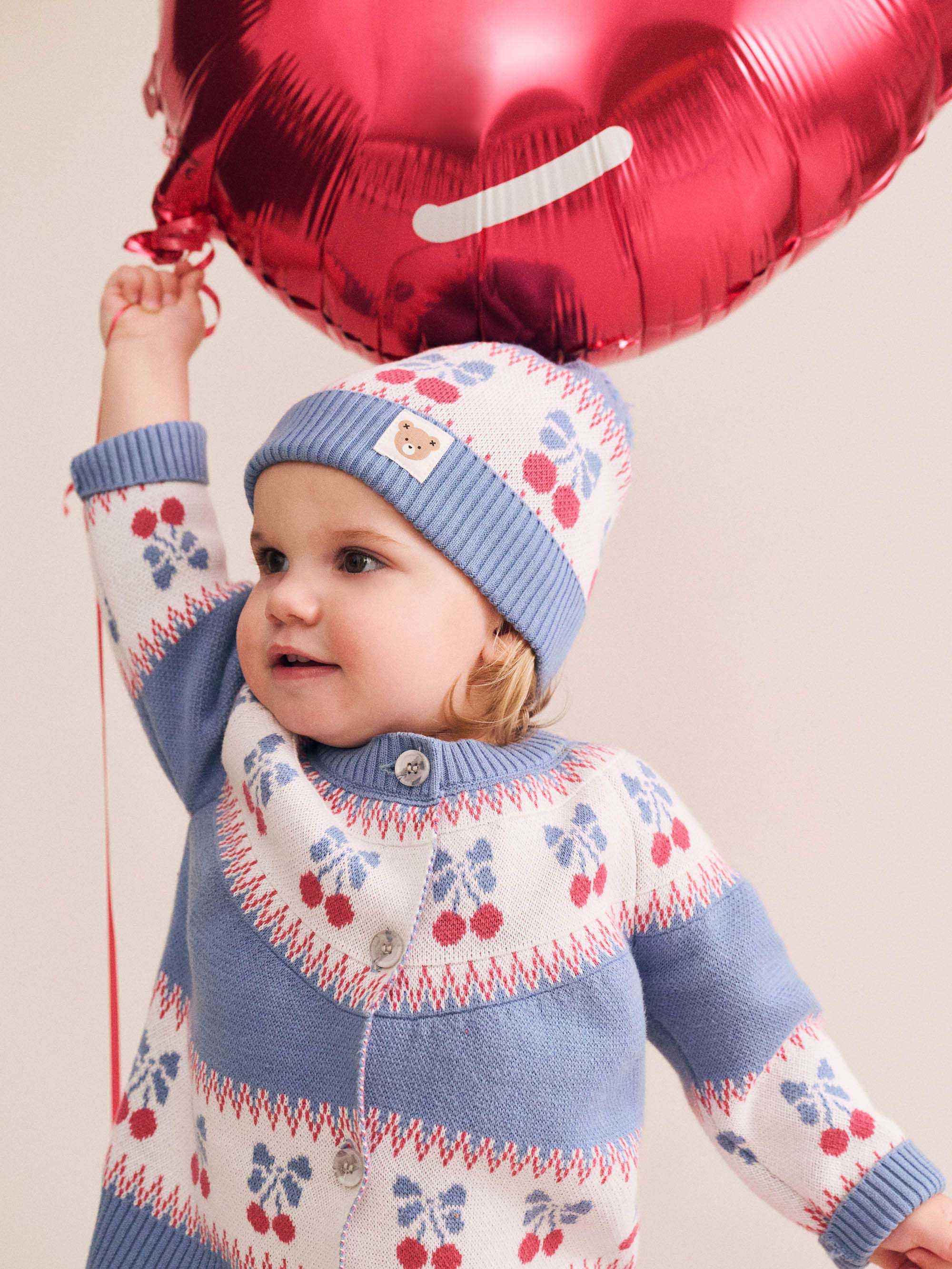 Folk Cherry Bow Cardi KNIT CARDI Huxbaby