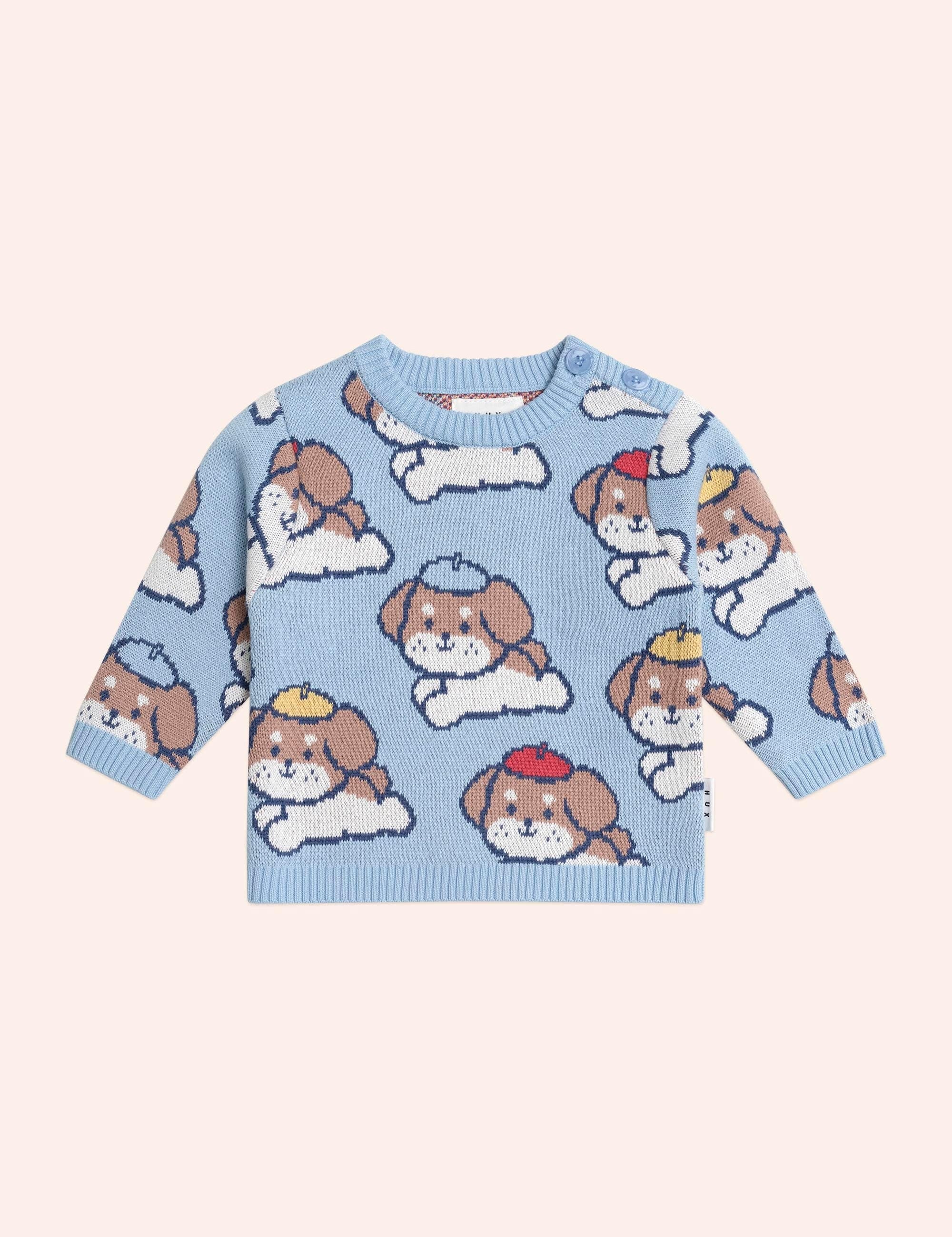 Parisian Painter Pup Knit Pullover KNIT JUMPER Huxbaby