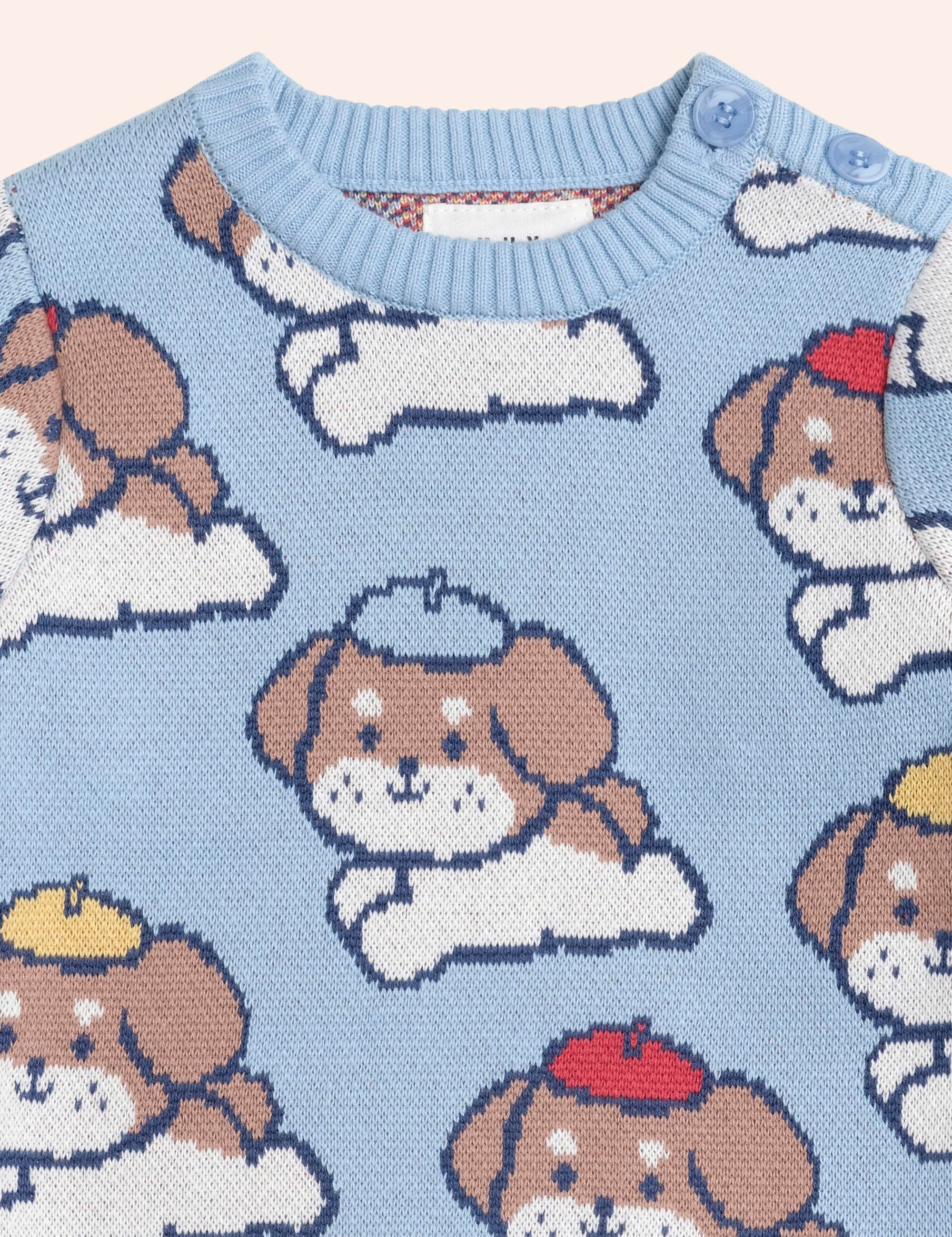 Parisian Painter Pup Knit Pullover KNIT JUMPER Huxbaby
