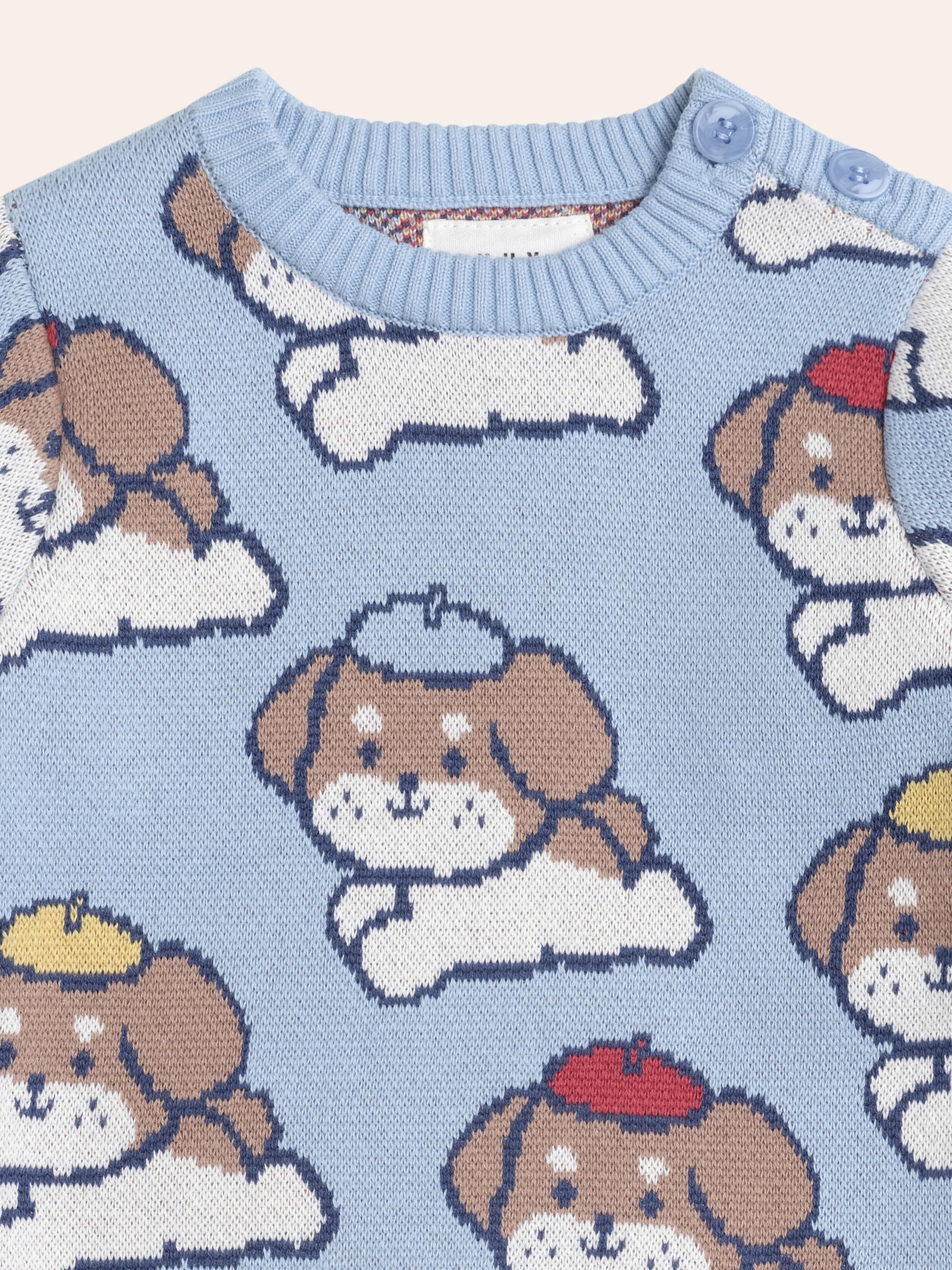 Parisian Painter Pup Knit Pullover KNIT JUMPER Huxbaby