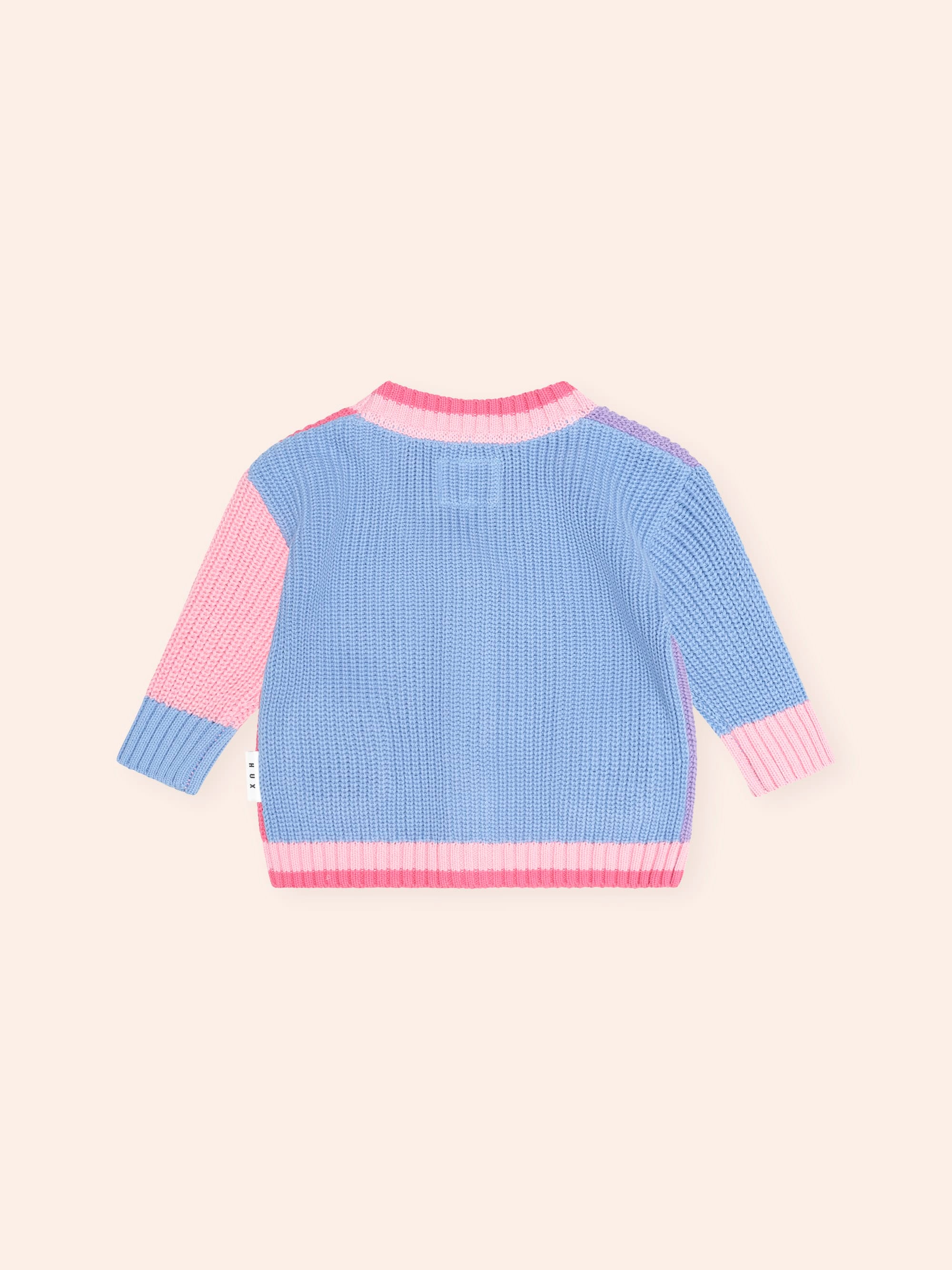 Colour Block Peekaboo Huxette Cardi KNIT CARDI Huxbaby Shopify