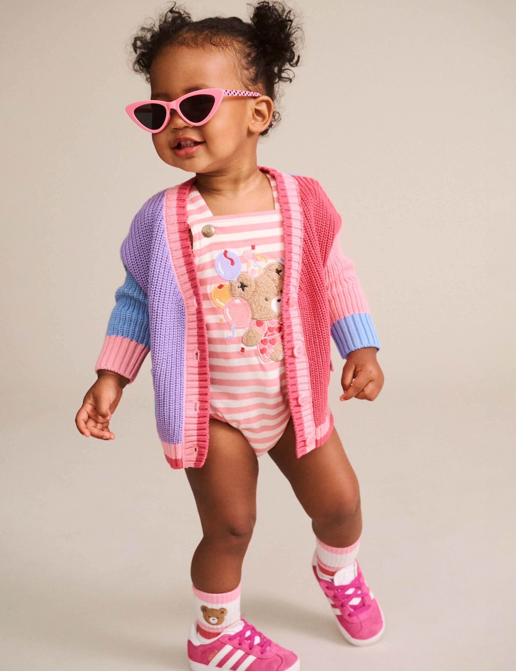 Colour Block Peekaboo Huxette Cardi KNIT CARDI Huxbaby Shopify