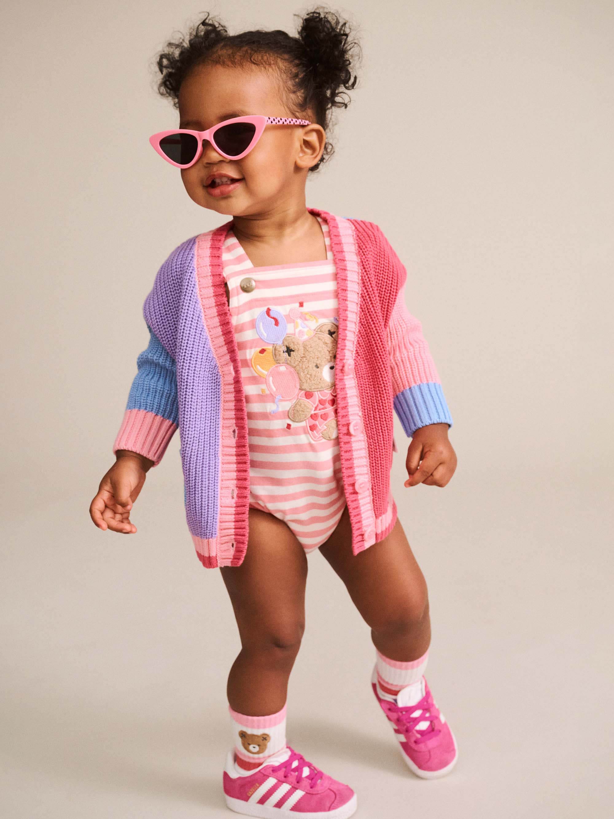Colour Block Peekaboo Huxette Cardi KNIT CARDI Huxbaby Shopify