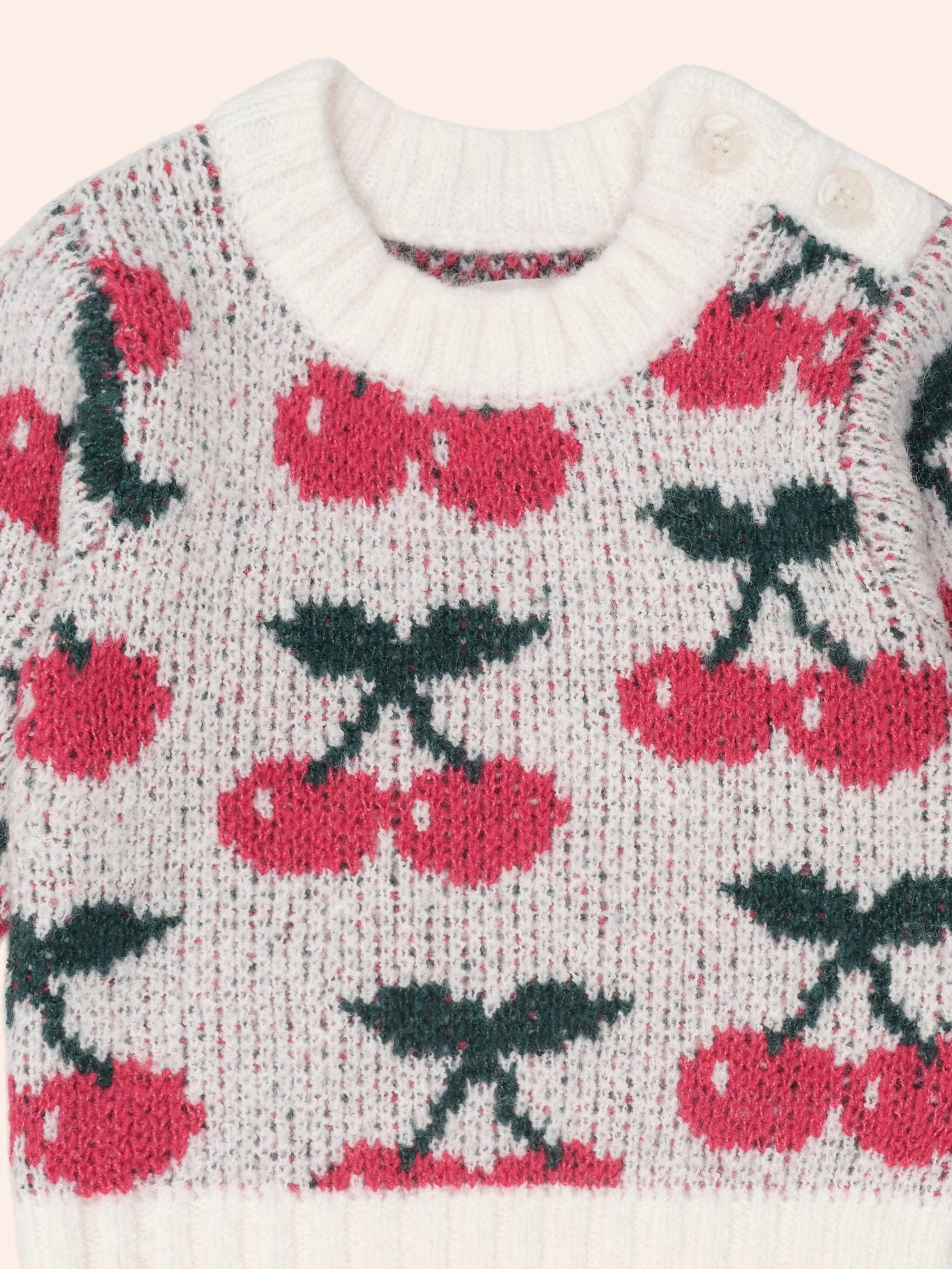 Cherry Knit Pullover KNIT JUMPER Huxbaby