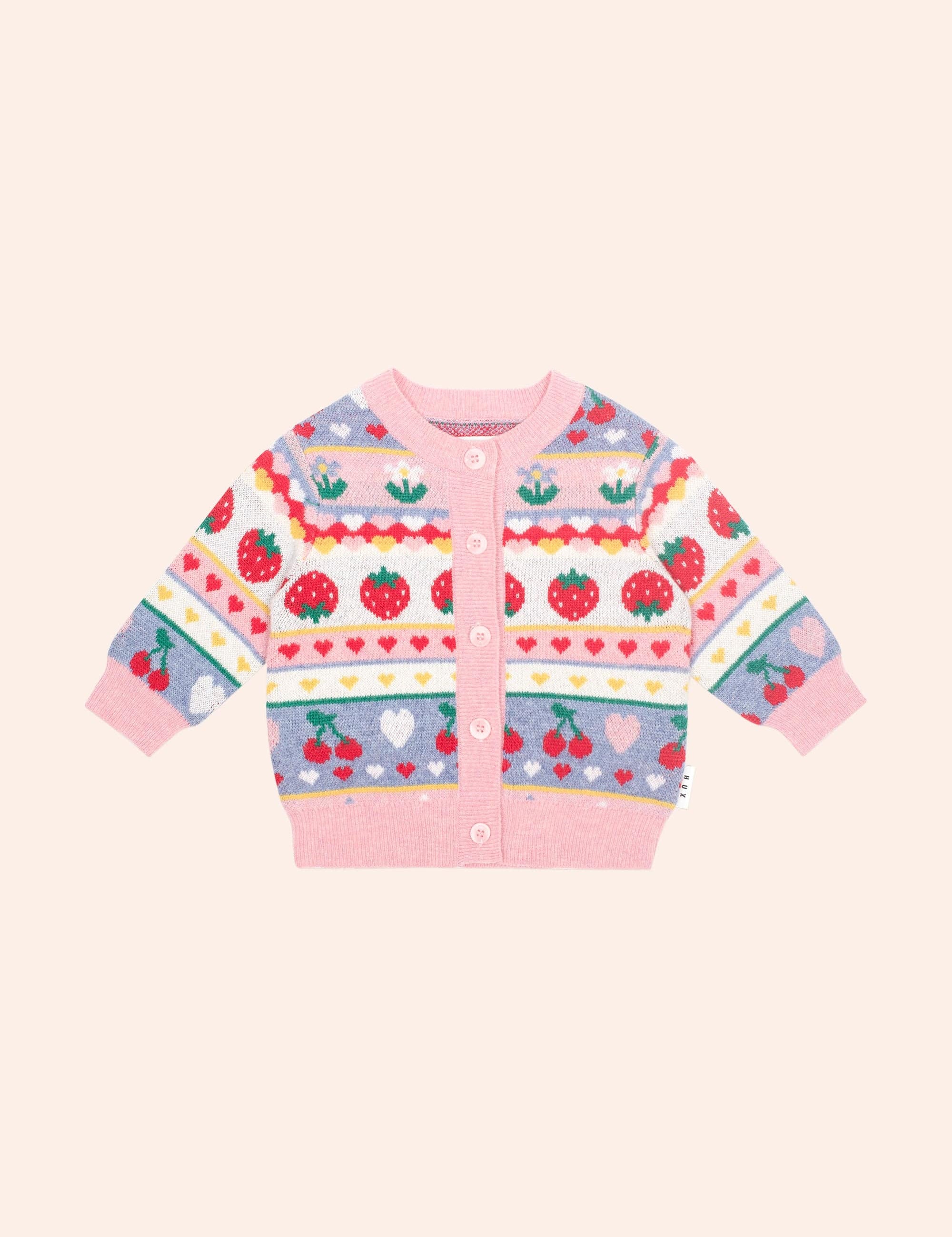 Tutti Frutti Floral Knit Cardi KNIT CARDI Huxbaby