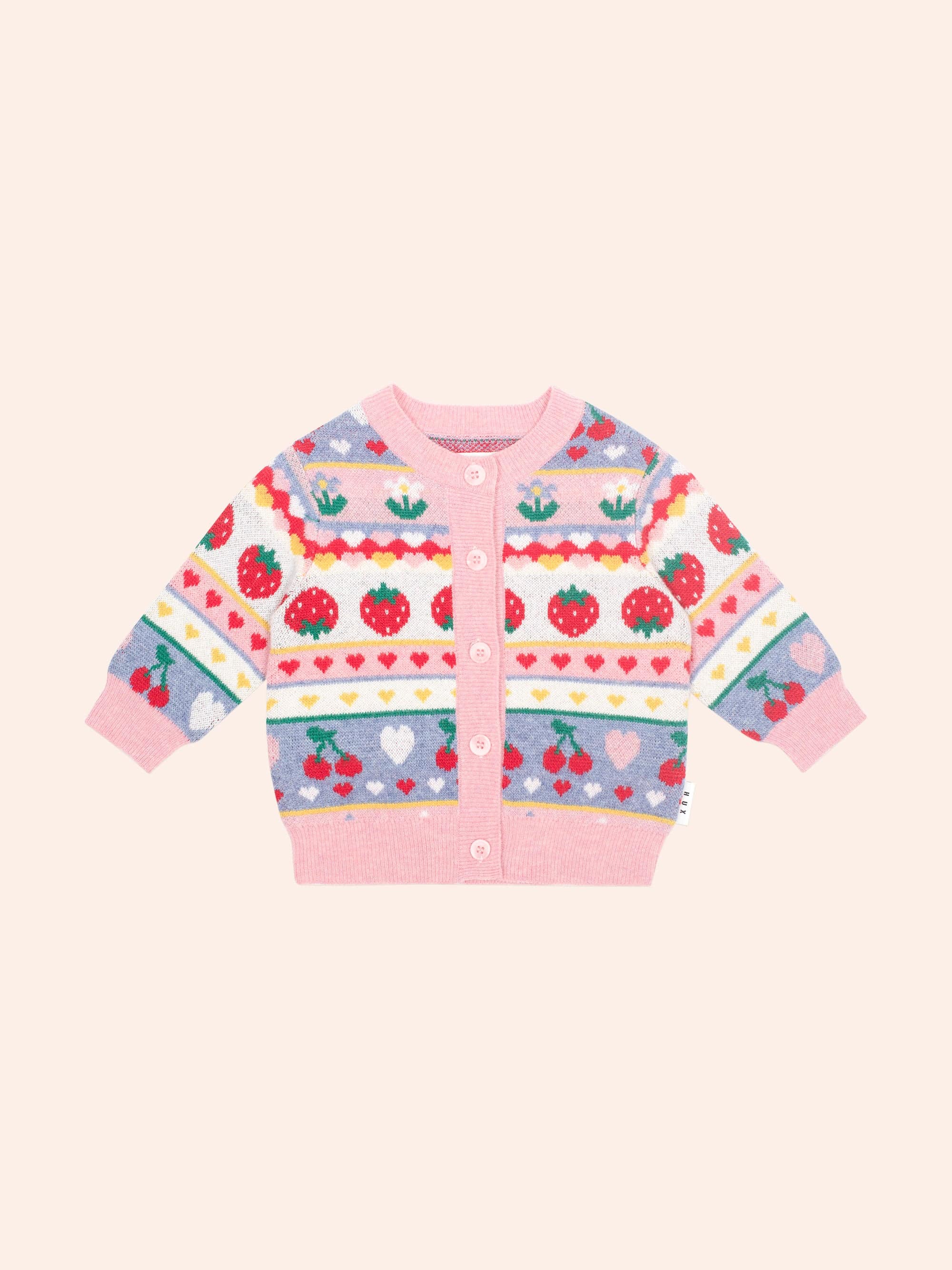 Tutti Frutti Floral Knit Cardi KNIT CARDI Huxbaby