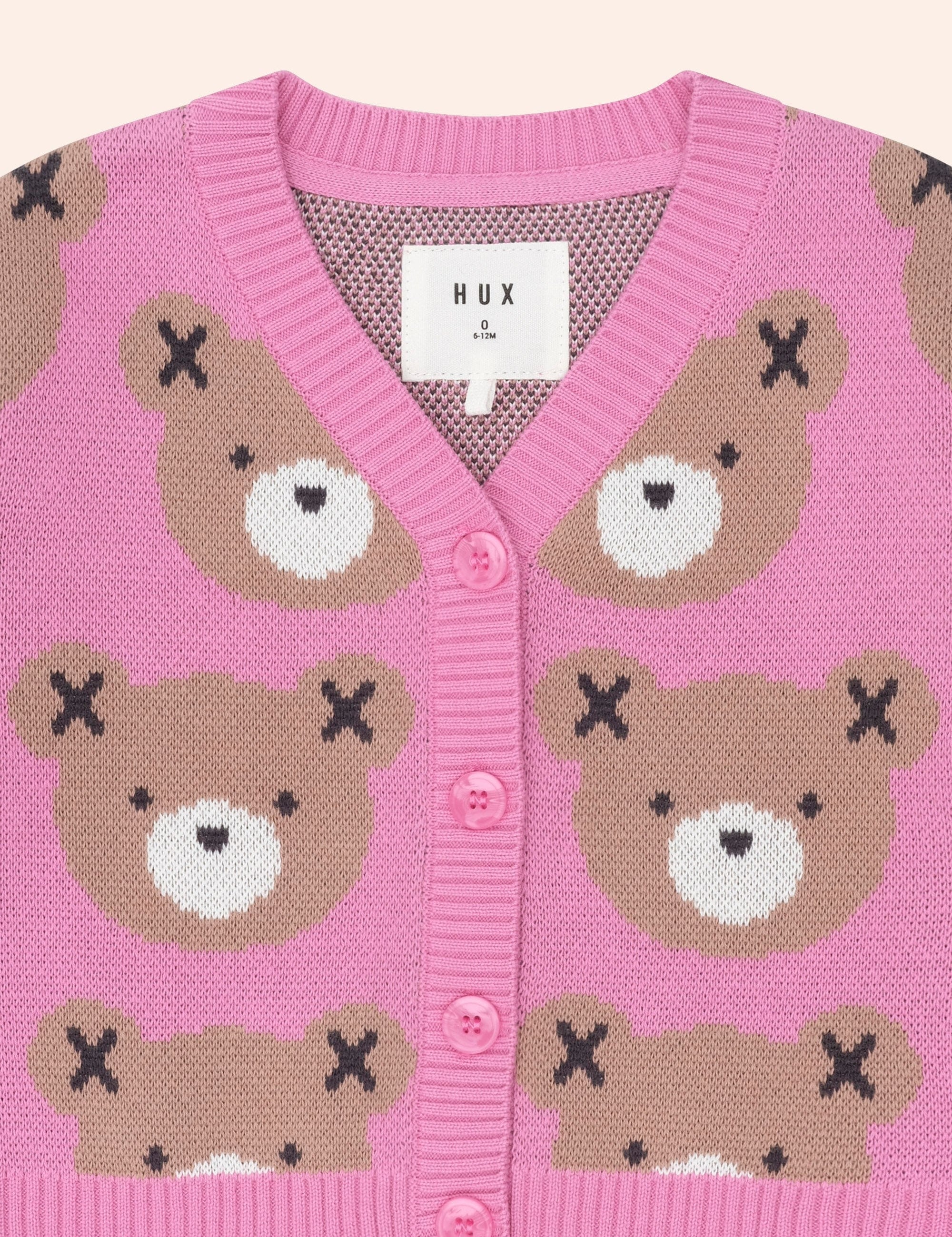 Classic Hux Cardi Pink KNIT CARDI Huxbaby