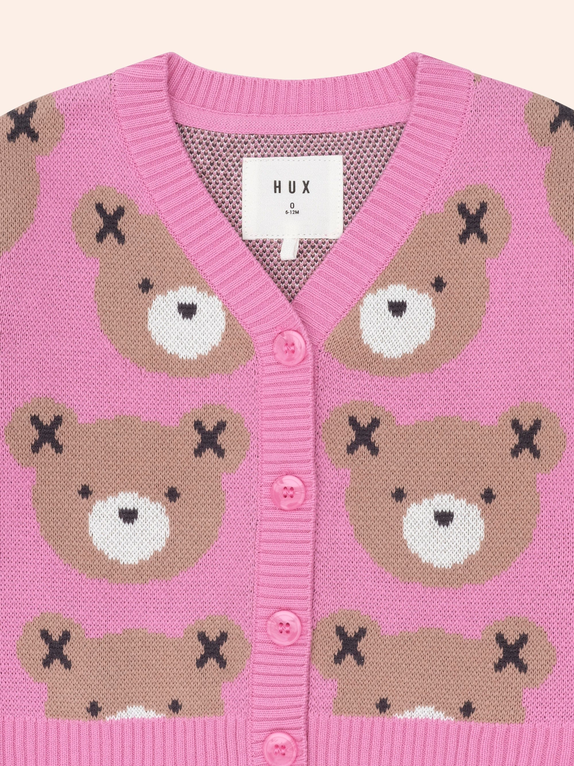 Classic Hux Cardi Pink KNIT CARDI Huxbaby