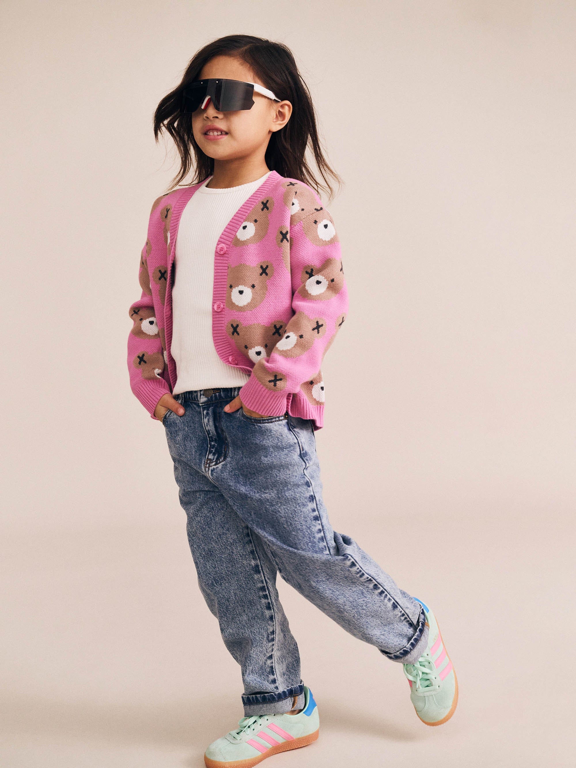 Classic Hux Cardi Pink KNIT CARDI Huxbaby