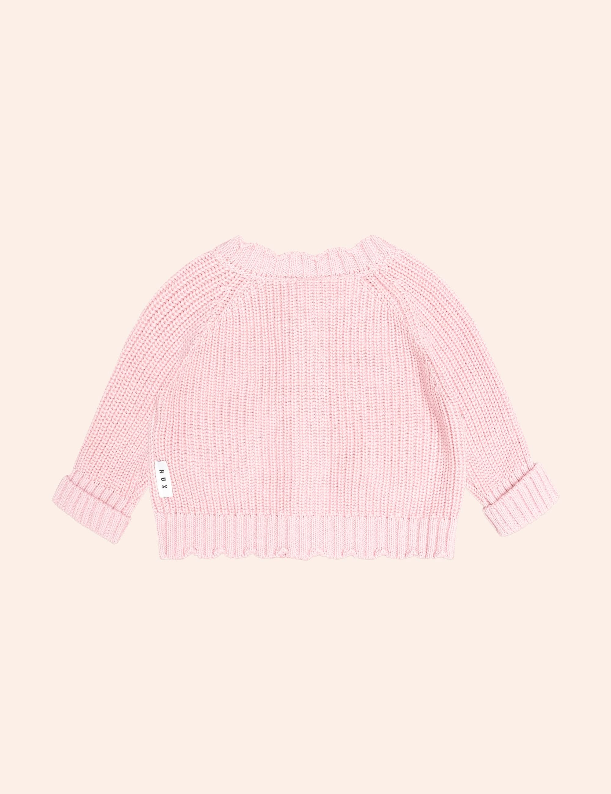 Baby Pink Fisherman Cardi KNIT CARDI Huxbaby Shopify