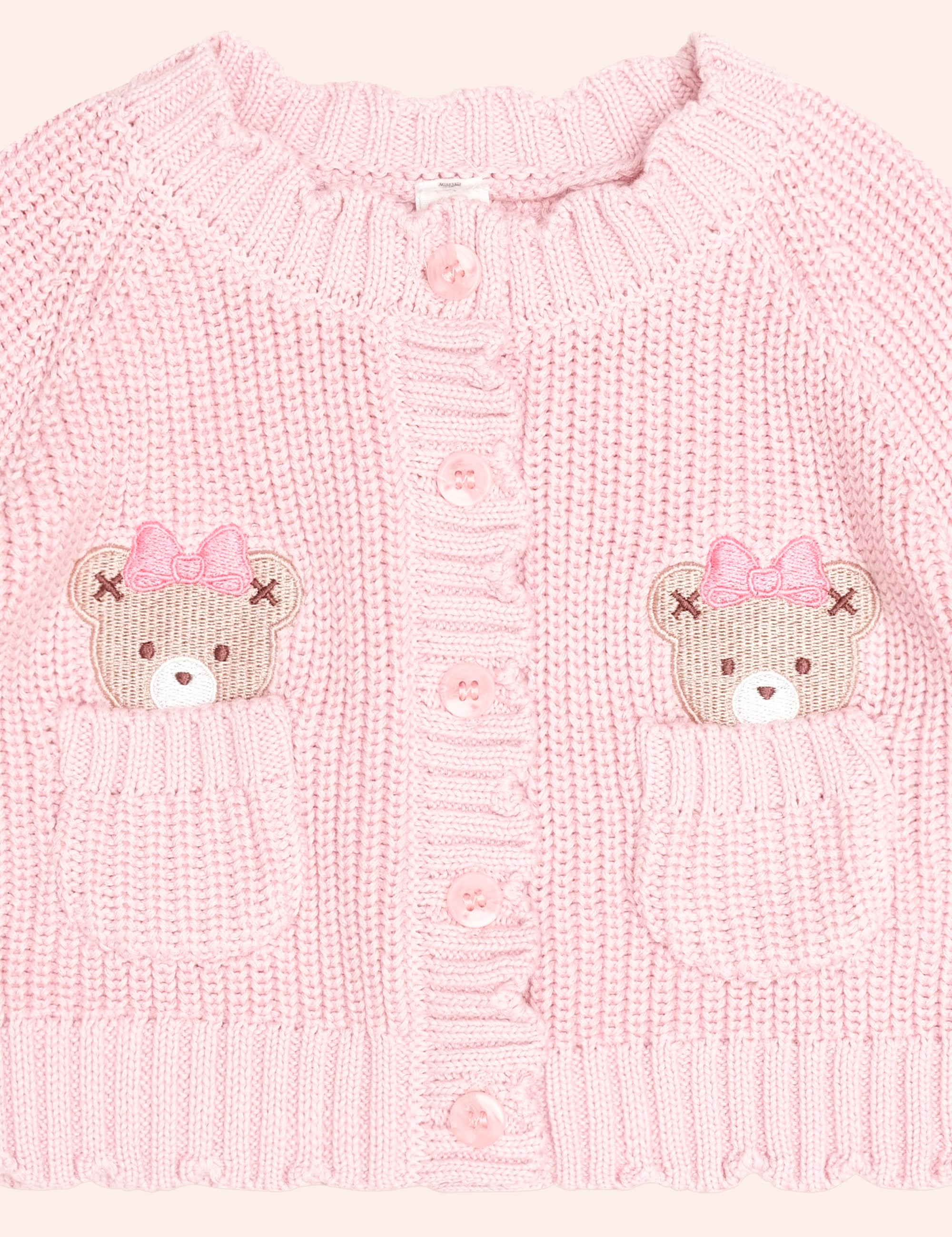 Baby Pink Fisherman Cardi KNIT CARDI Huxbaby Shopify