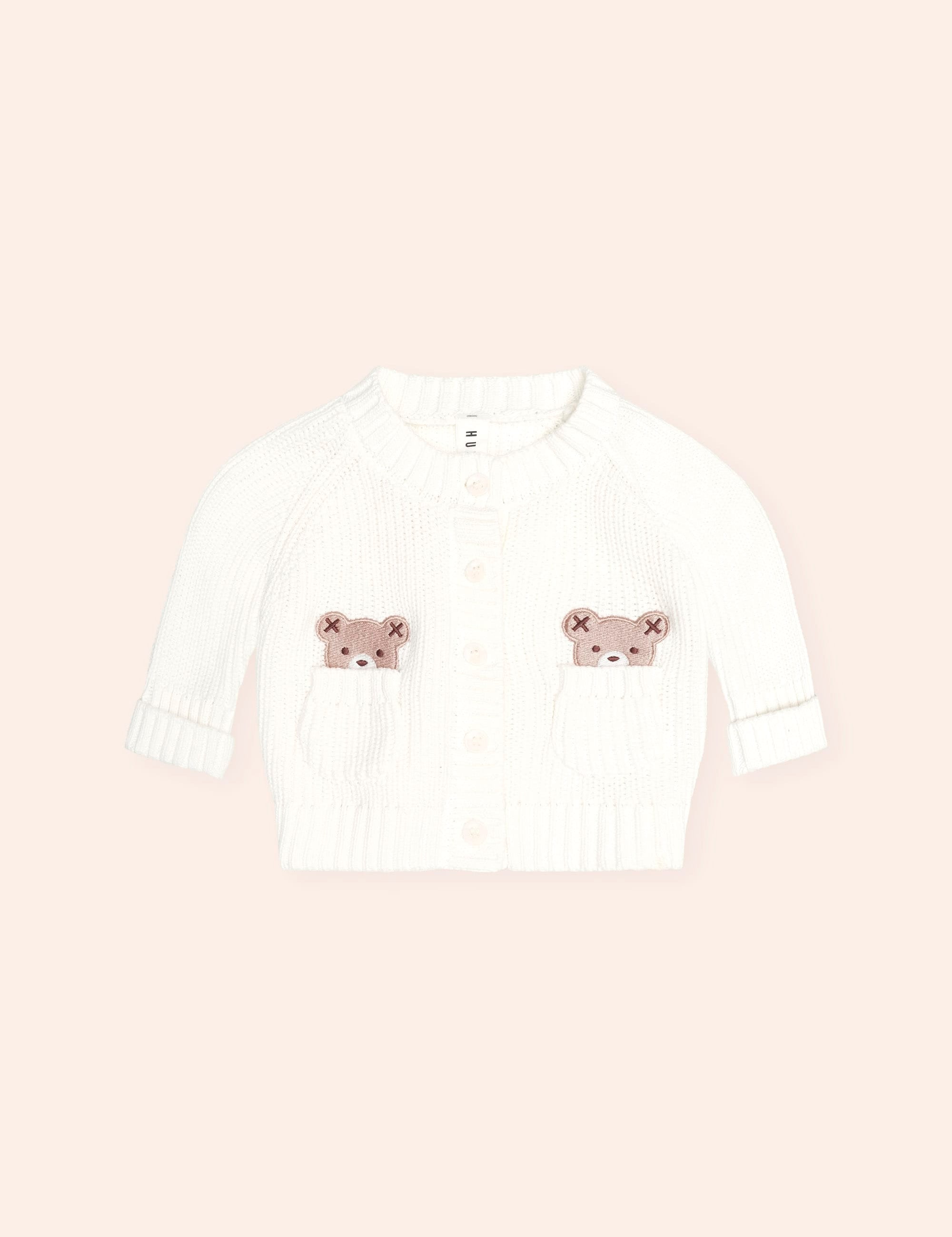 Newborn Peekaboo Hux Cardi KNIT CARDI Huxbaby Shopify
