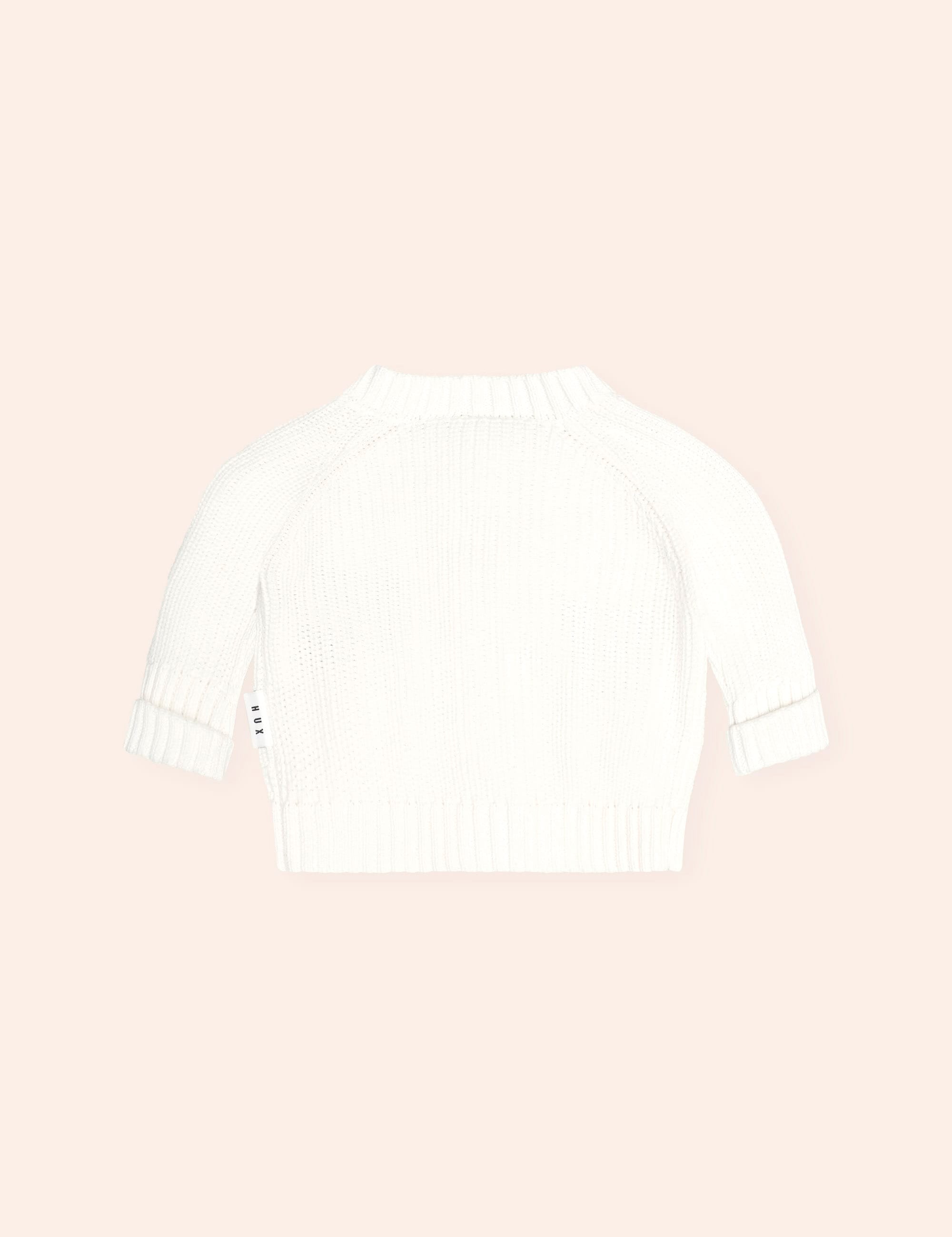 Newborn Peekaboo Hux Cardi KNIT CARDI Huxbaby Shopify