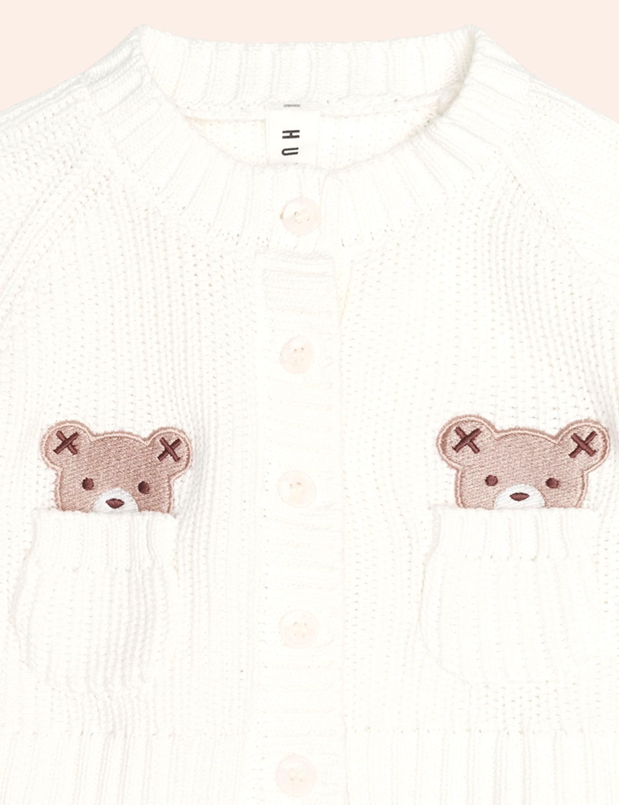 Newborn Peekaboo Hux Cardi KNIT CARDI Huxbaby Shopify