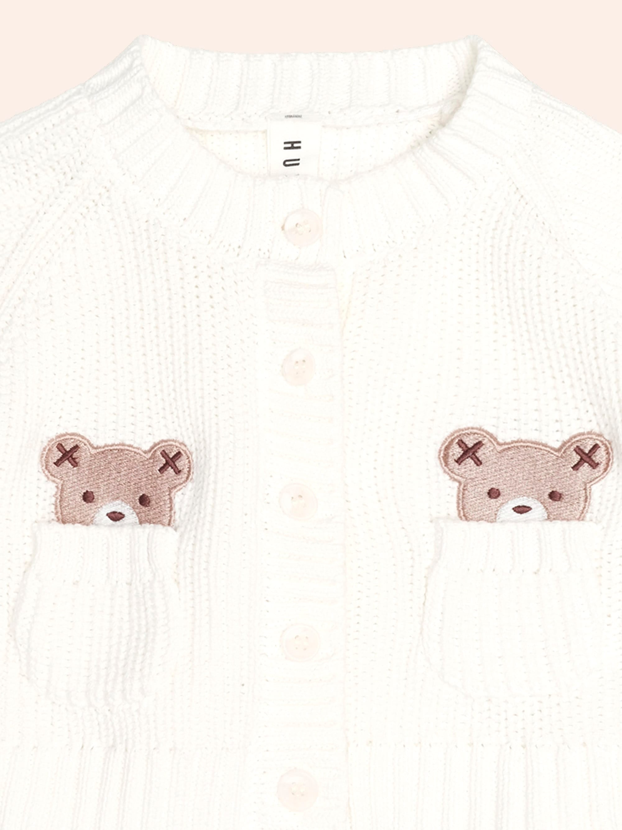 Newborn Peekaboo Hux Cardi KNIT CARDI Huxbaby Shopify