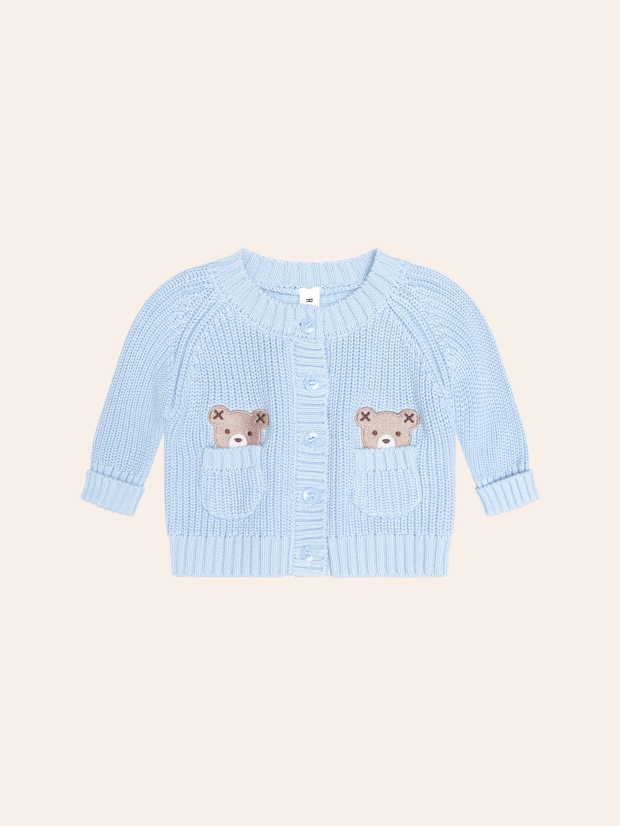 Baby Blue Fisherman Cardi KNIT CARDI Huxbaby Shopify