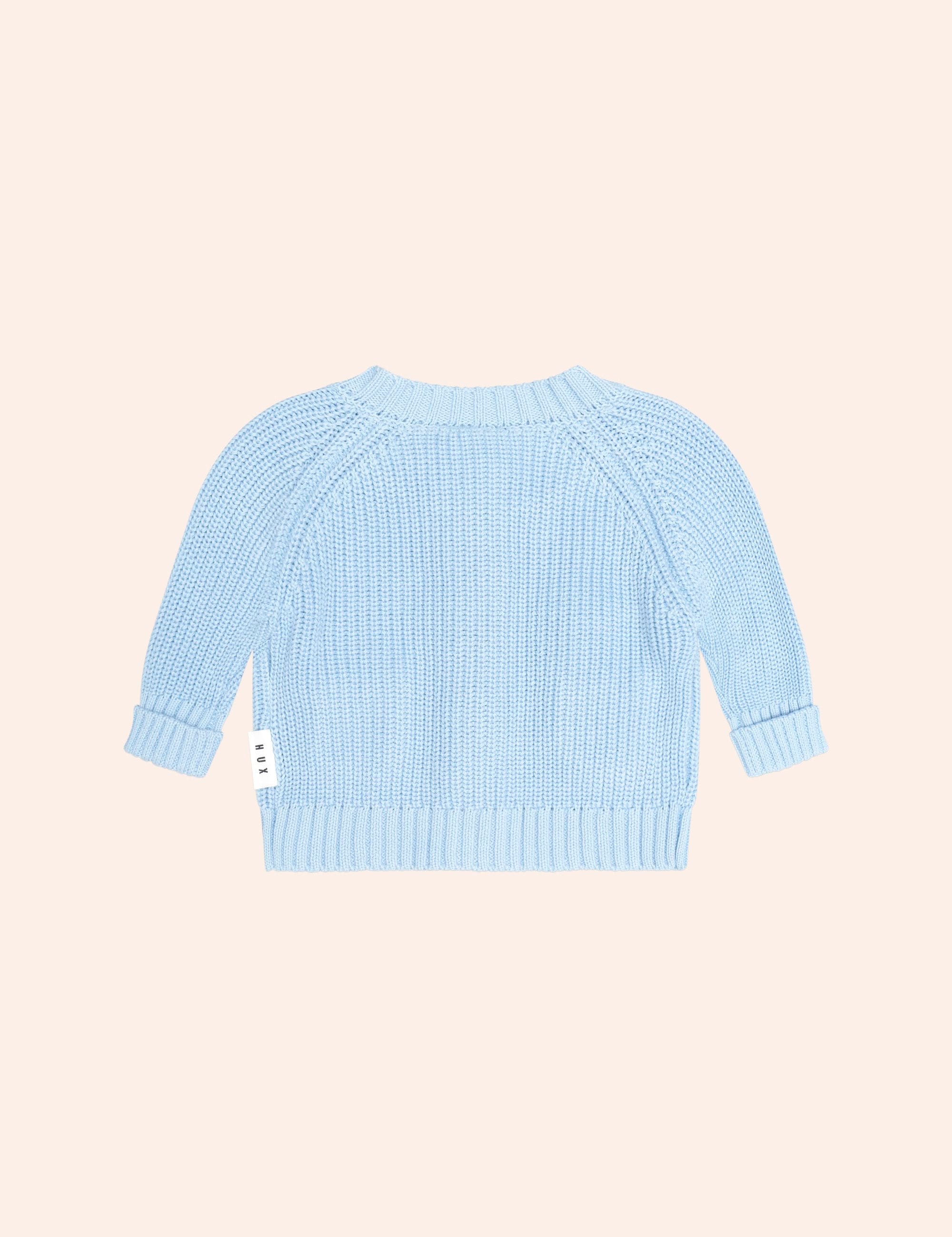 Baby Blue Fisherman Cardi KNIT CARDI Huxbaby Shopify