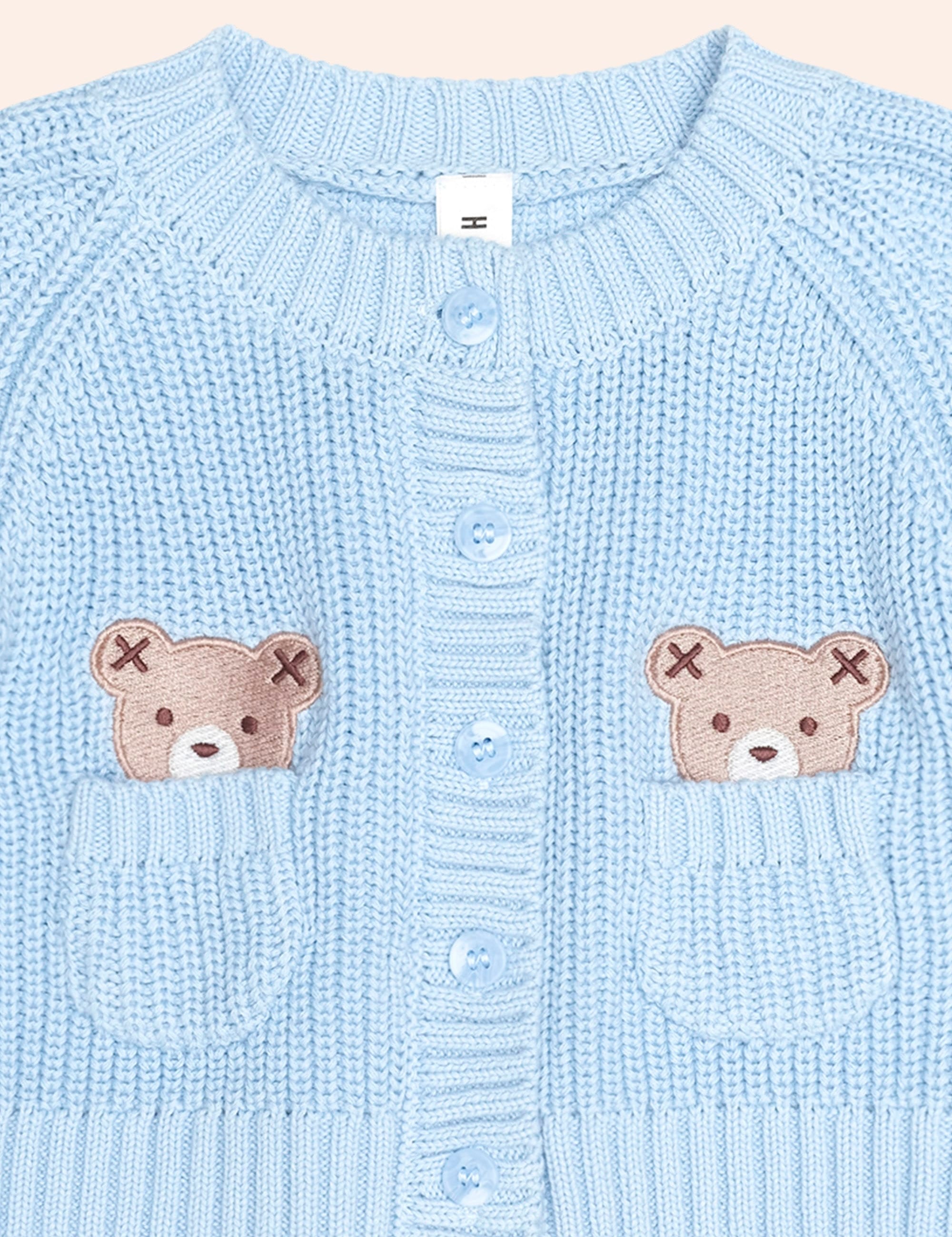 Baby Blue Fisherman Cardi KNIT CARDI Huxbaby Shopify