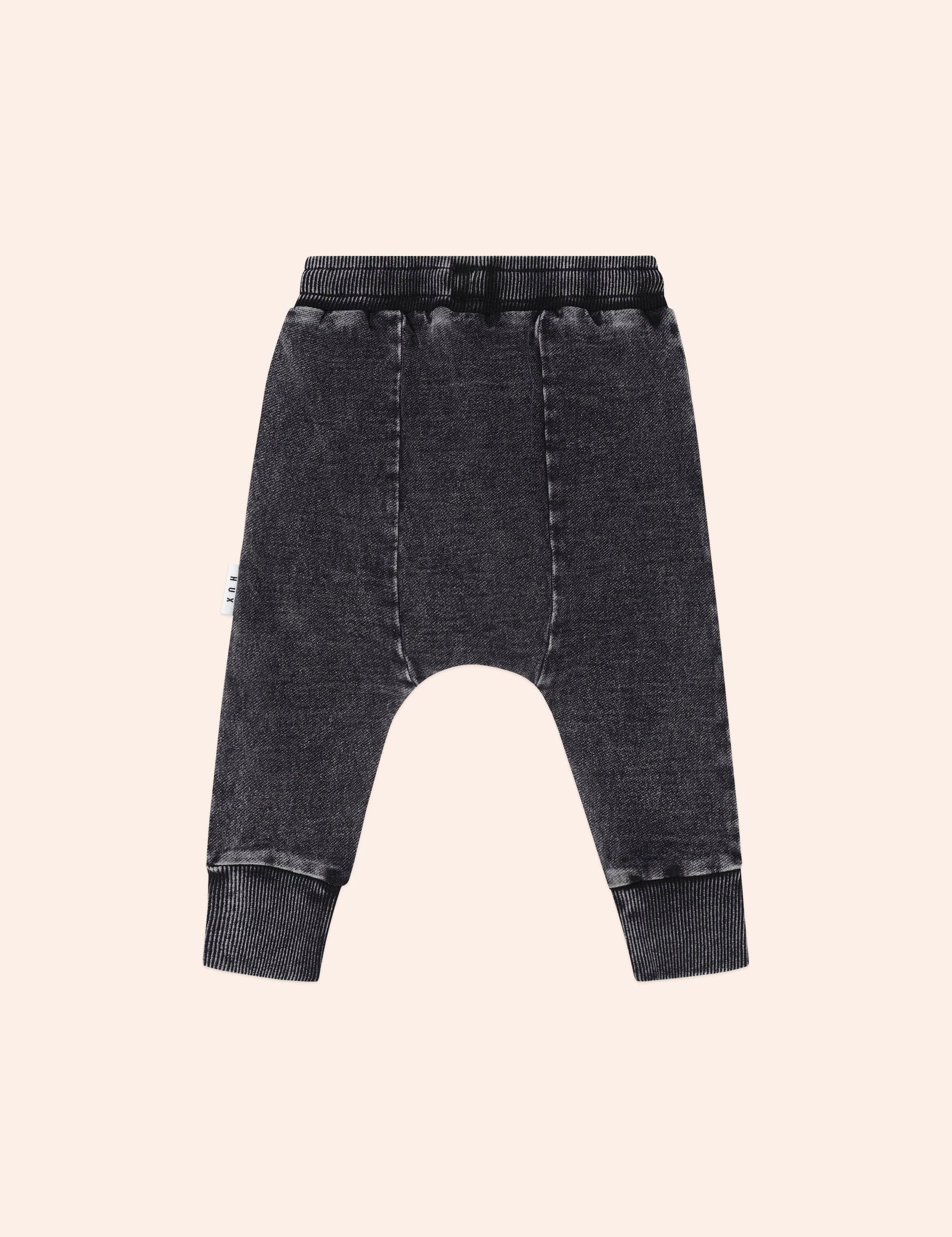 Black Knit Denim 5 Pocket Pant PANT Huxbaby