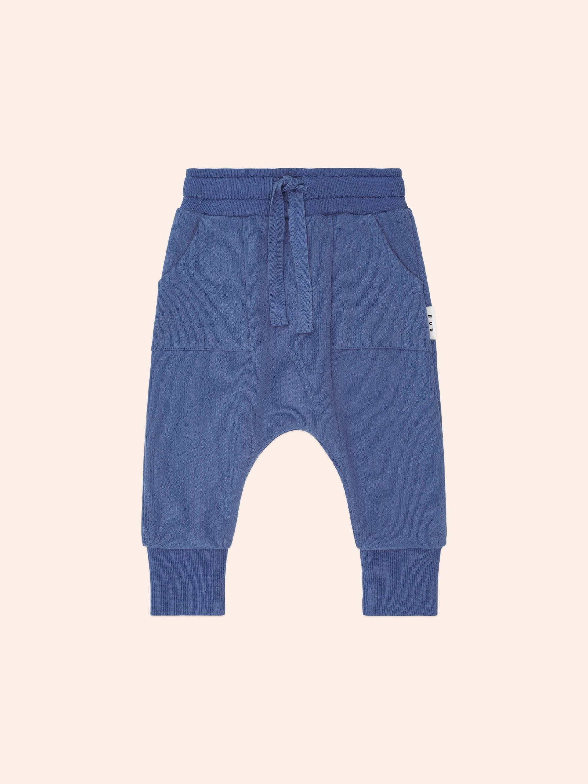 Blue Drop Crotch Trackpant PANT Huxbaby