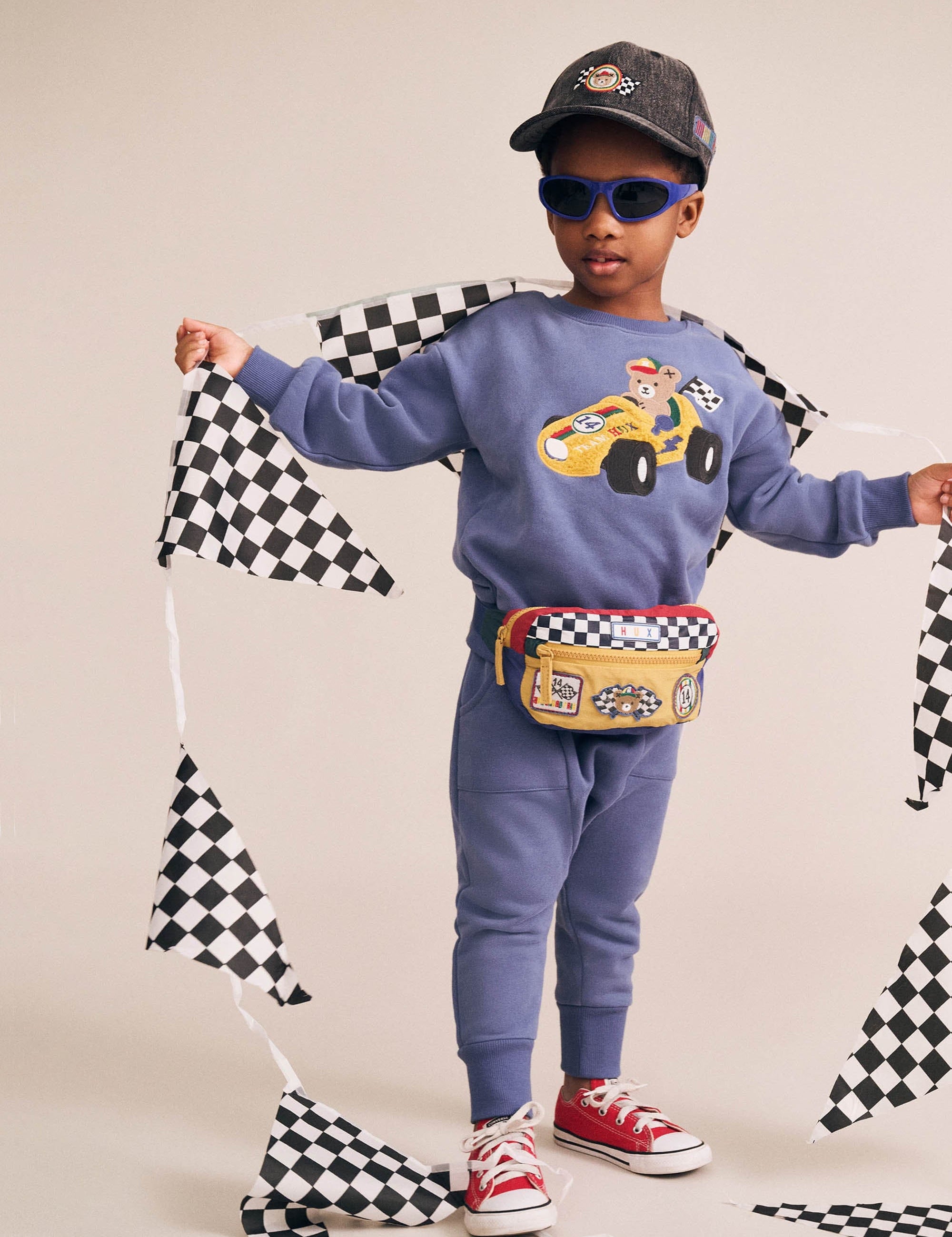 Blue Drop Crotch Trackpant PANT Huxbaby