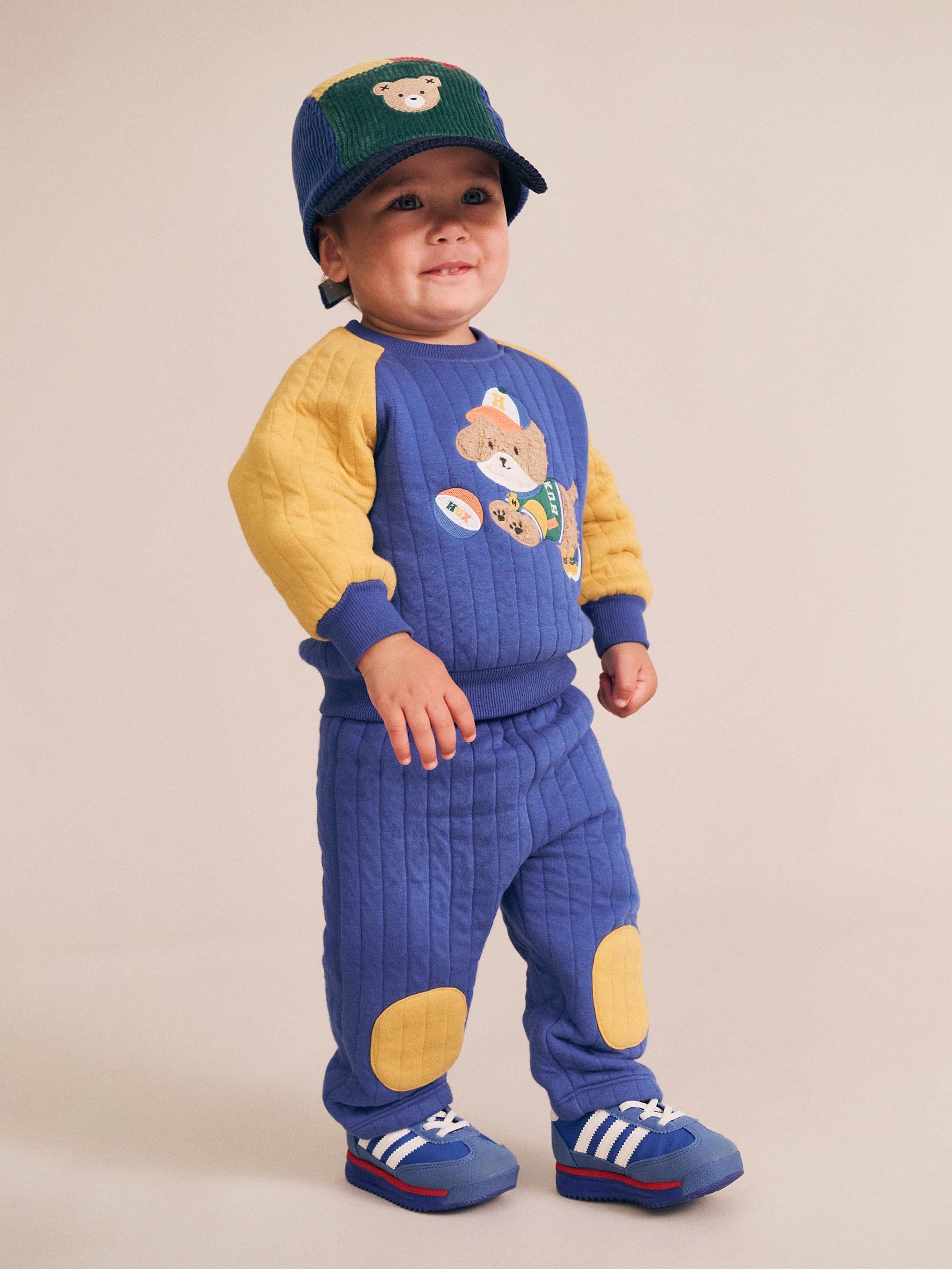 Quilted Knee Patch Trackpant PANT Huxbaby