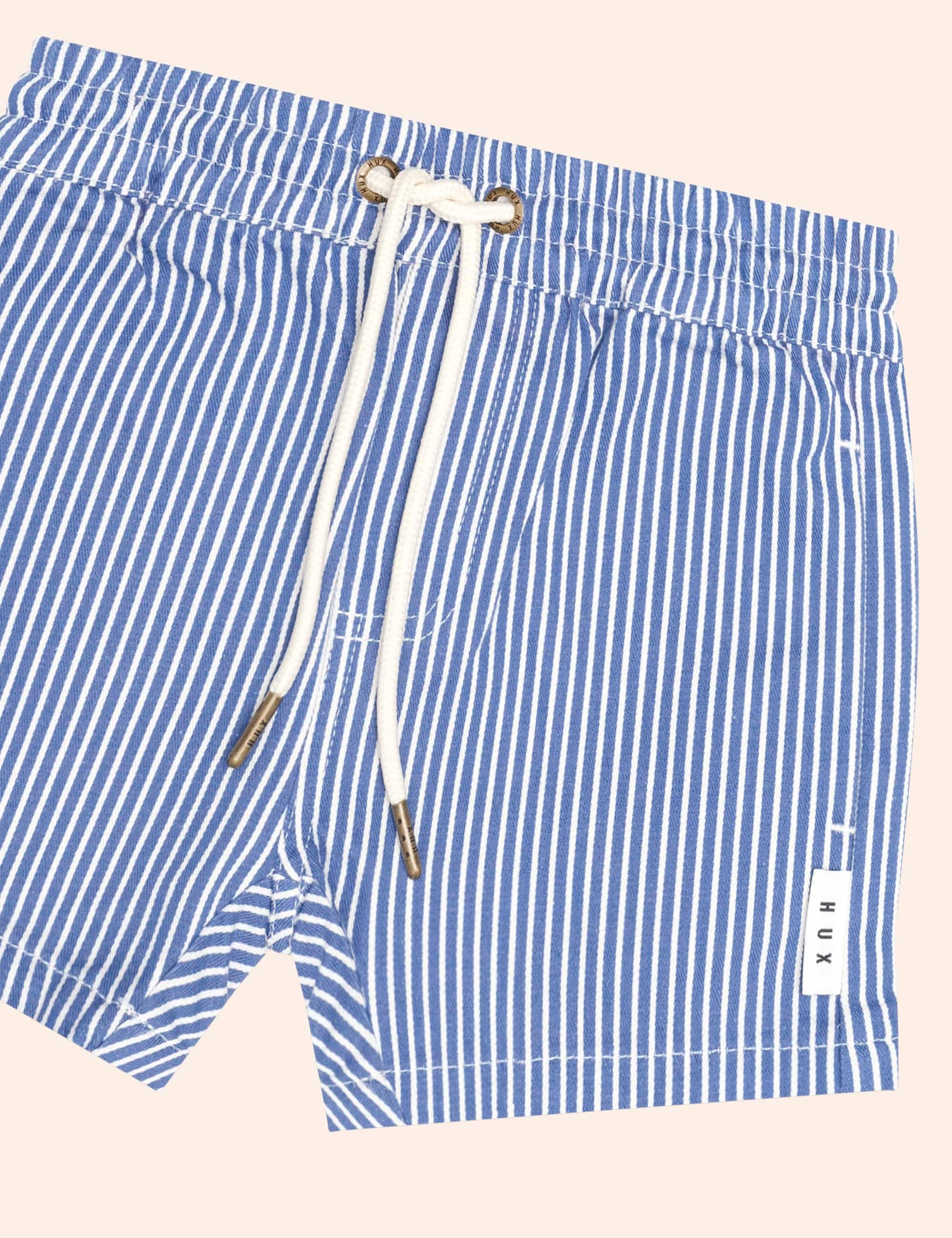 Cobalt Stripe Drawcord Short SHORT Huxbaby Shopify