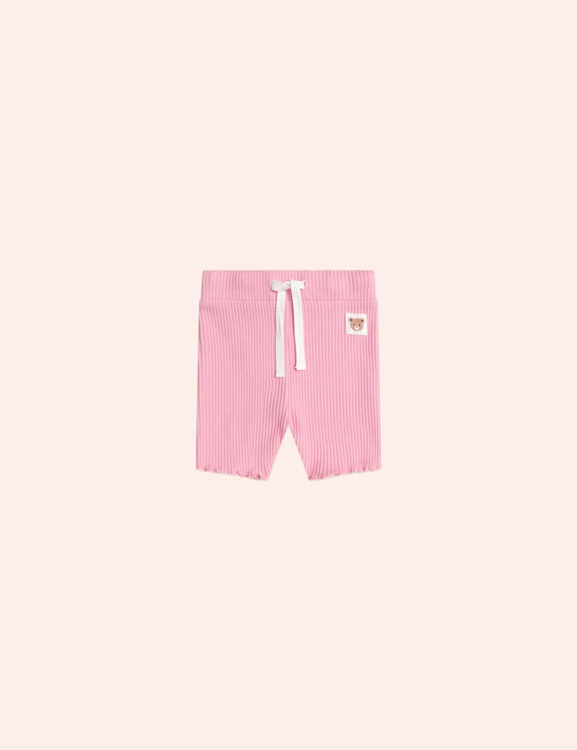 Pink Rib Bike Shortie SHORT Huxbaby