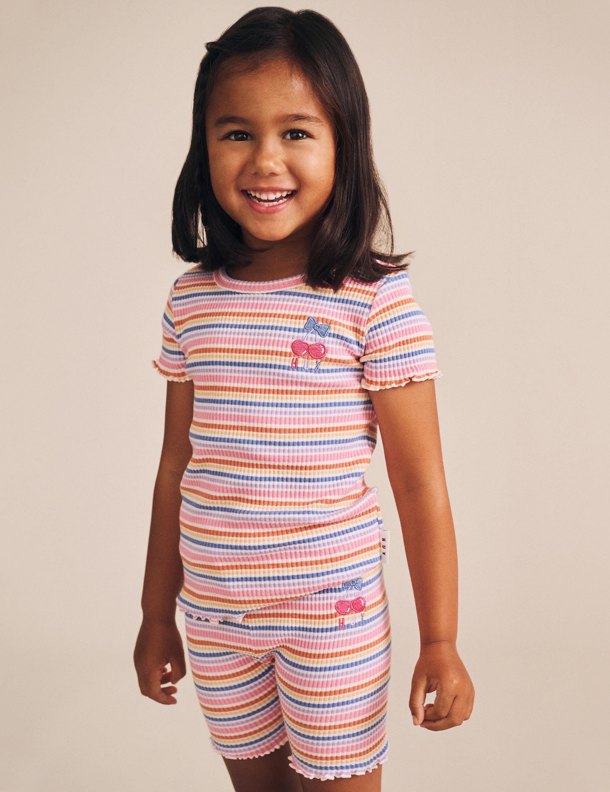 Rainbow Rib Bike Shortie SHORT Huxbaby