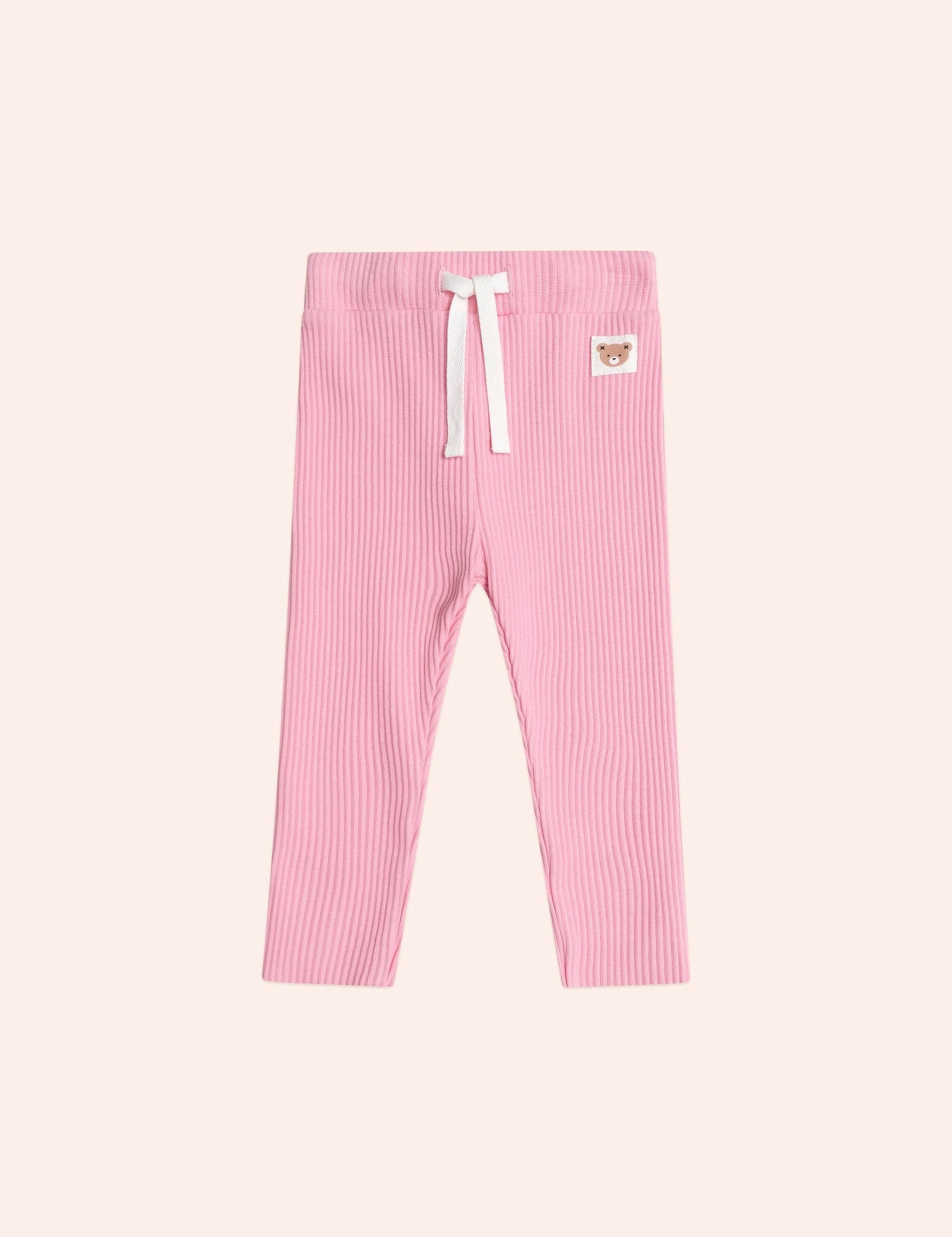 Pink Rib Leggings LEGGING Huxbaby