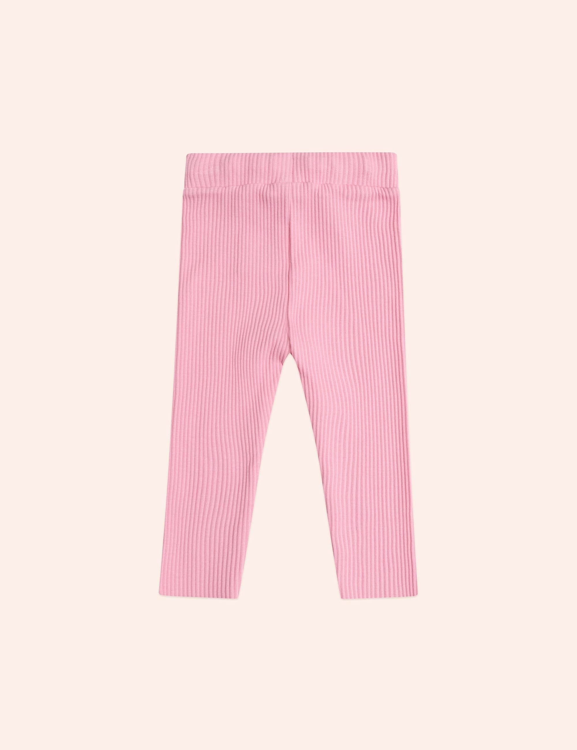 Pink Rib Leggings LEGGING Huxbaby