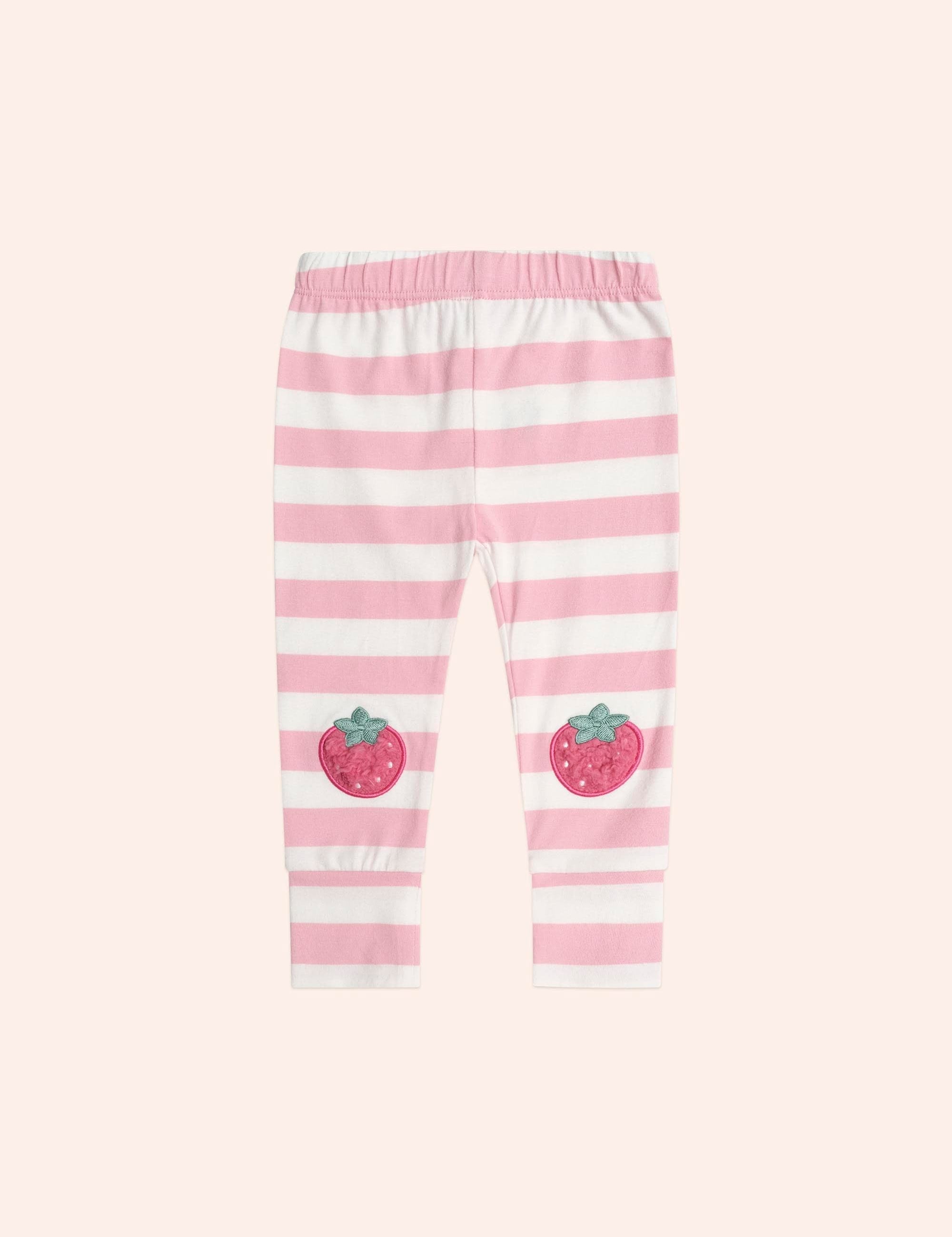 Strawberry Stripe Leggings LEGGING Huxbaby