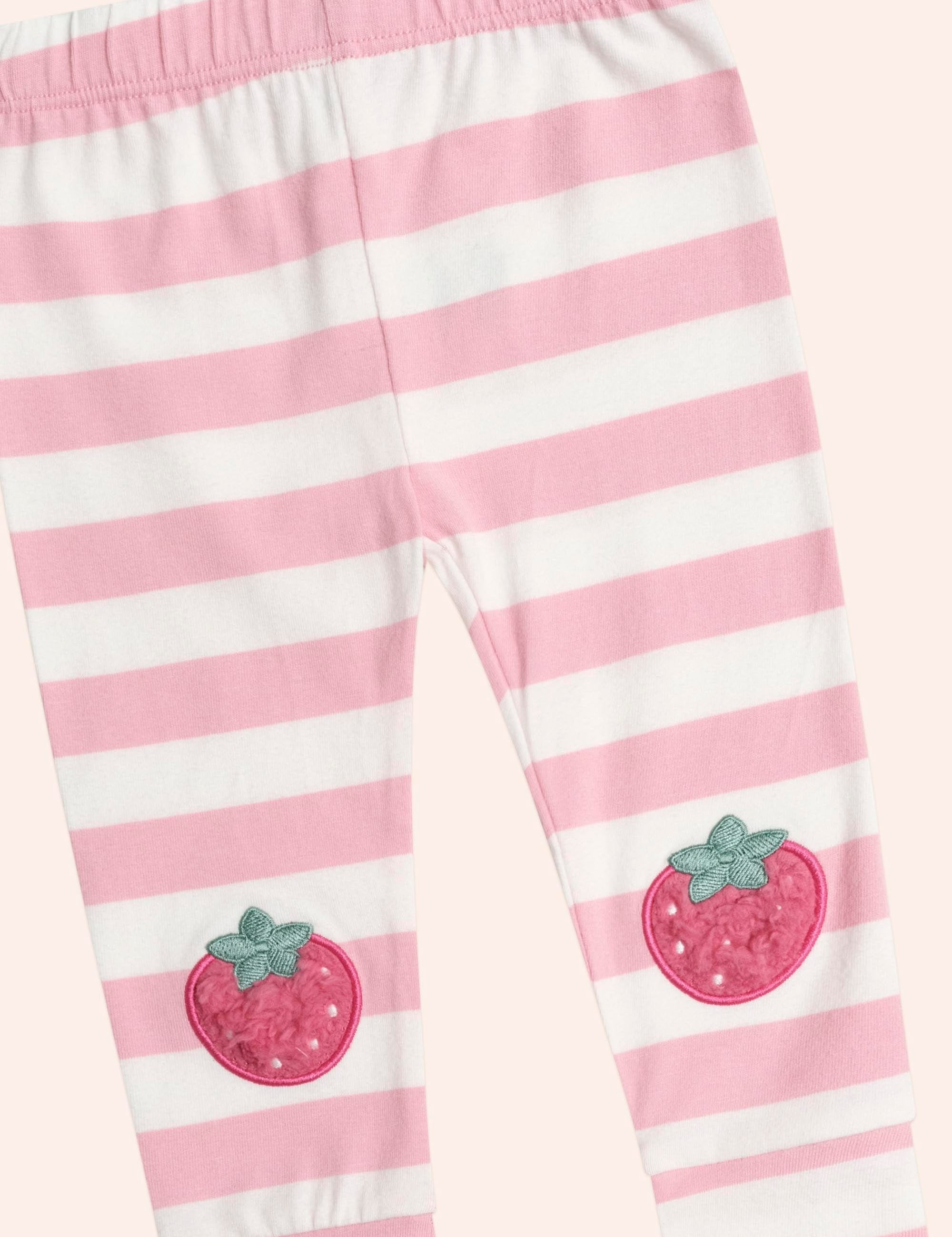 Strawberry Stripe Leggings LEGGING Huxbaby